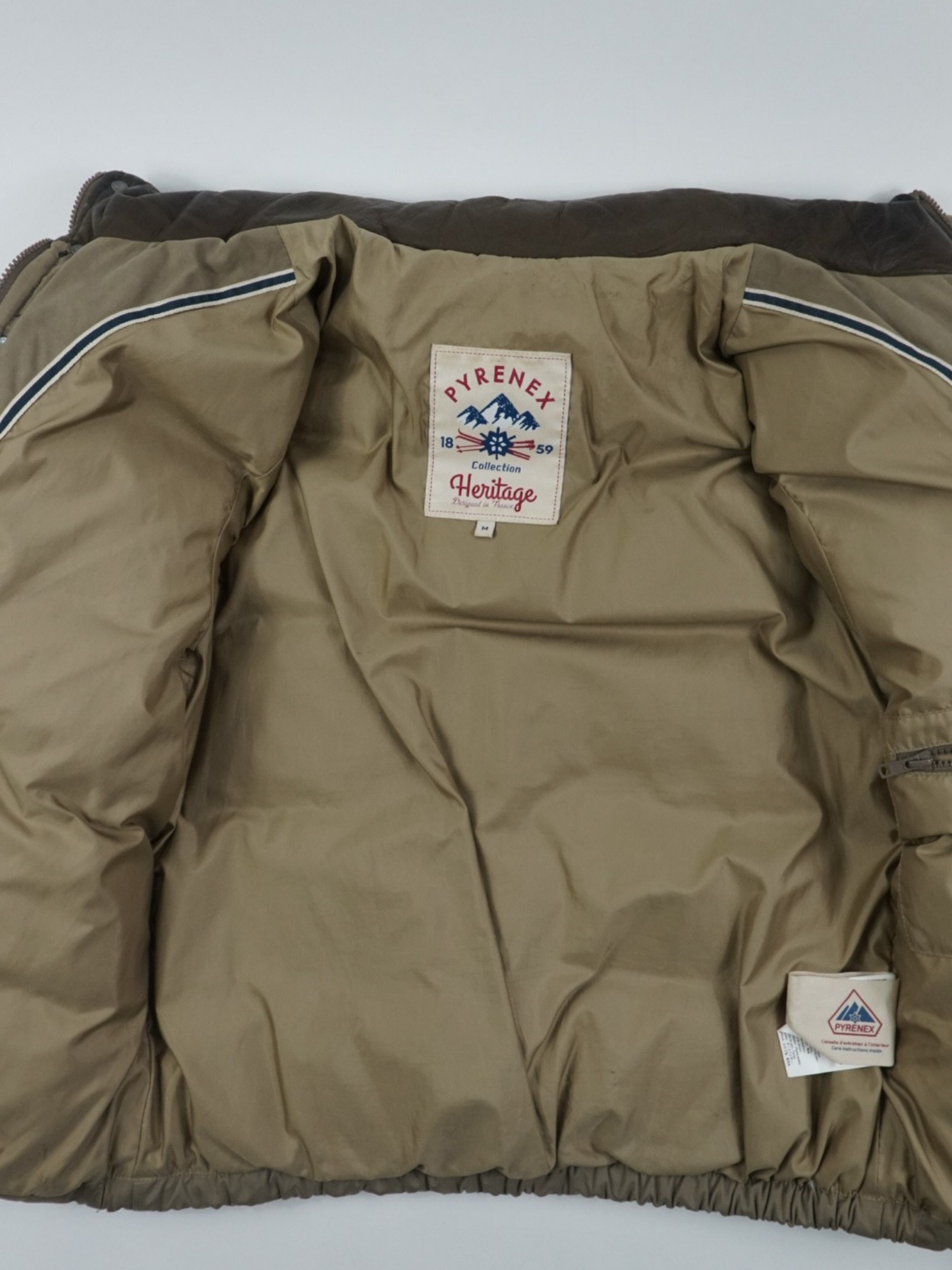 Doudoune Pyrenex beige/marron vintage (M)
