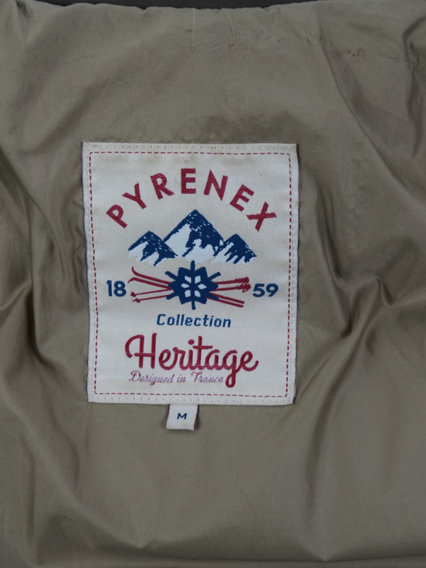 Doudoune Pyrenex beige/marron vintage (M)