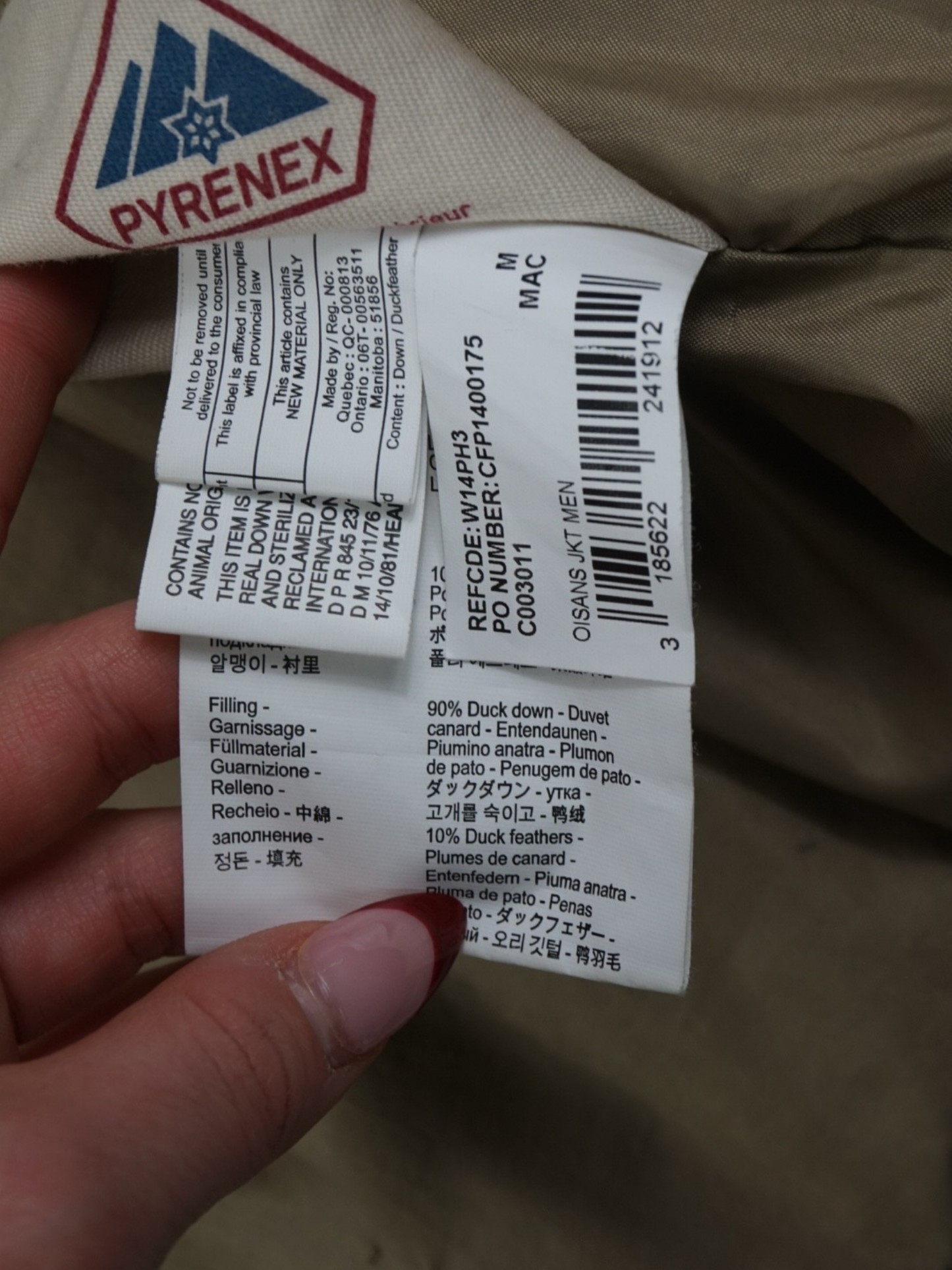 Doudoune Pyrenex beige/marron vintage (M)