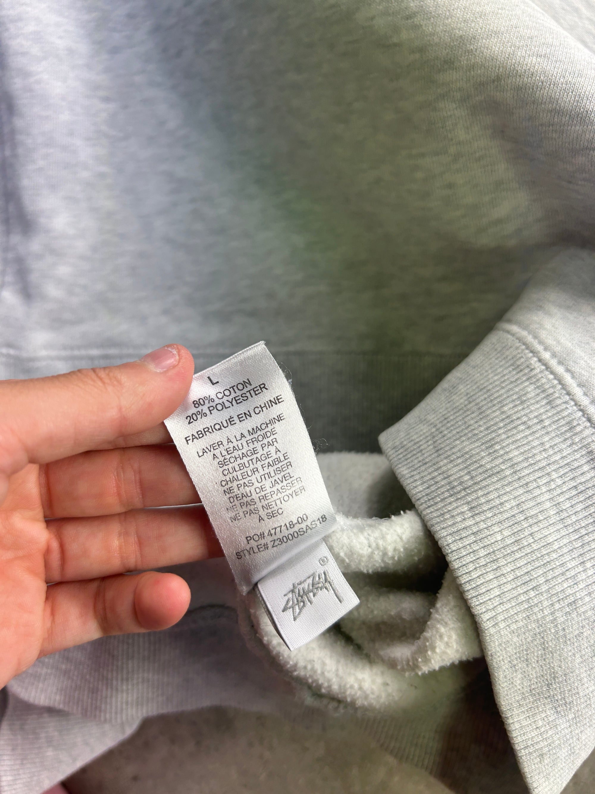 Sweat Stussy gris (L)