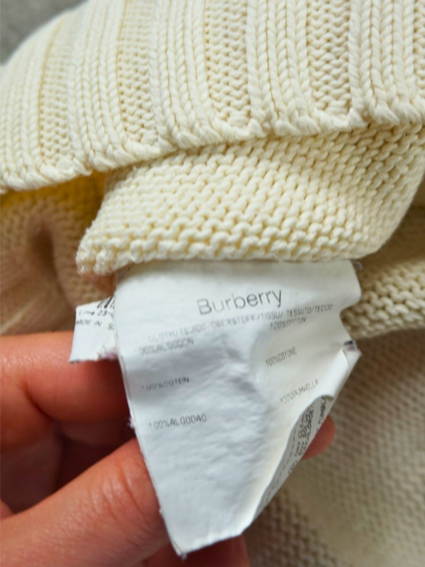 Pull en maille Burberry flag (M/L femme)