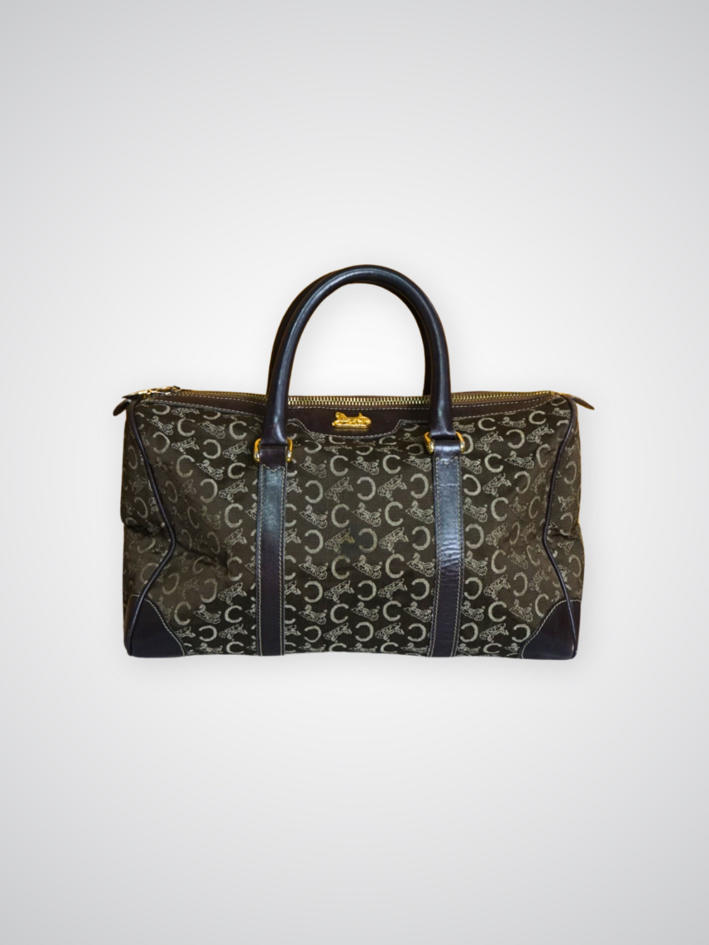 Sac à main Céline Macadam toile Boston marron