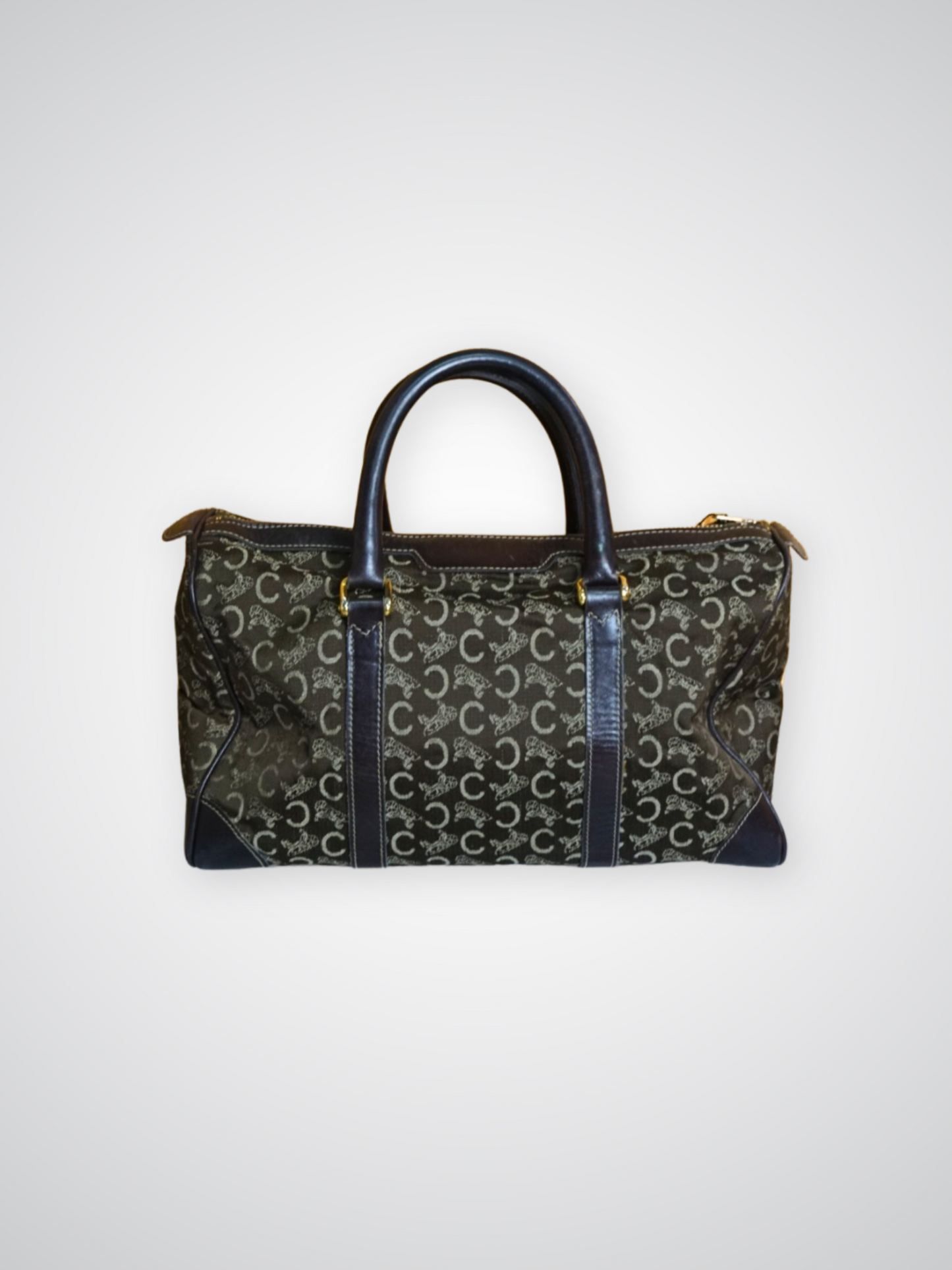 Sac à main Céline Macadam toile Boston marron