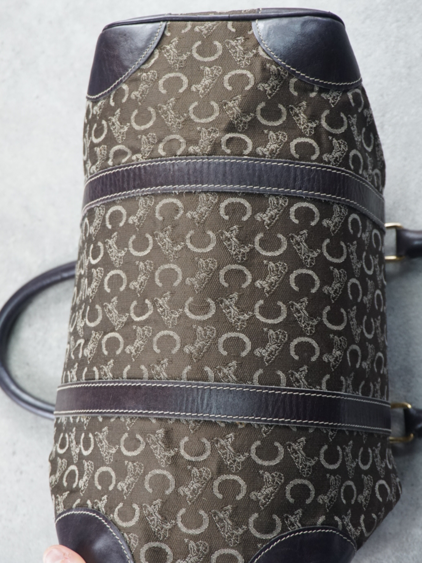 Sac à main Céline Macadam toile Boston marron