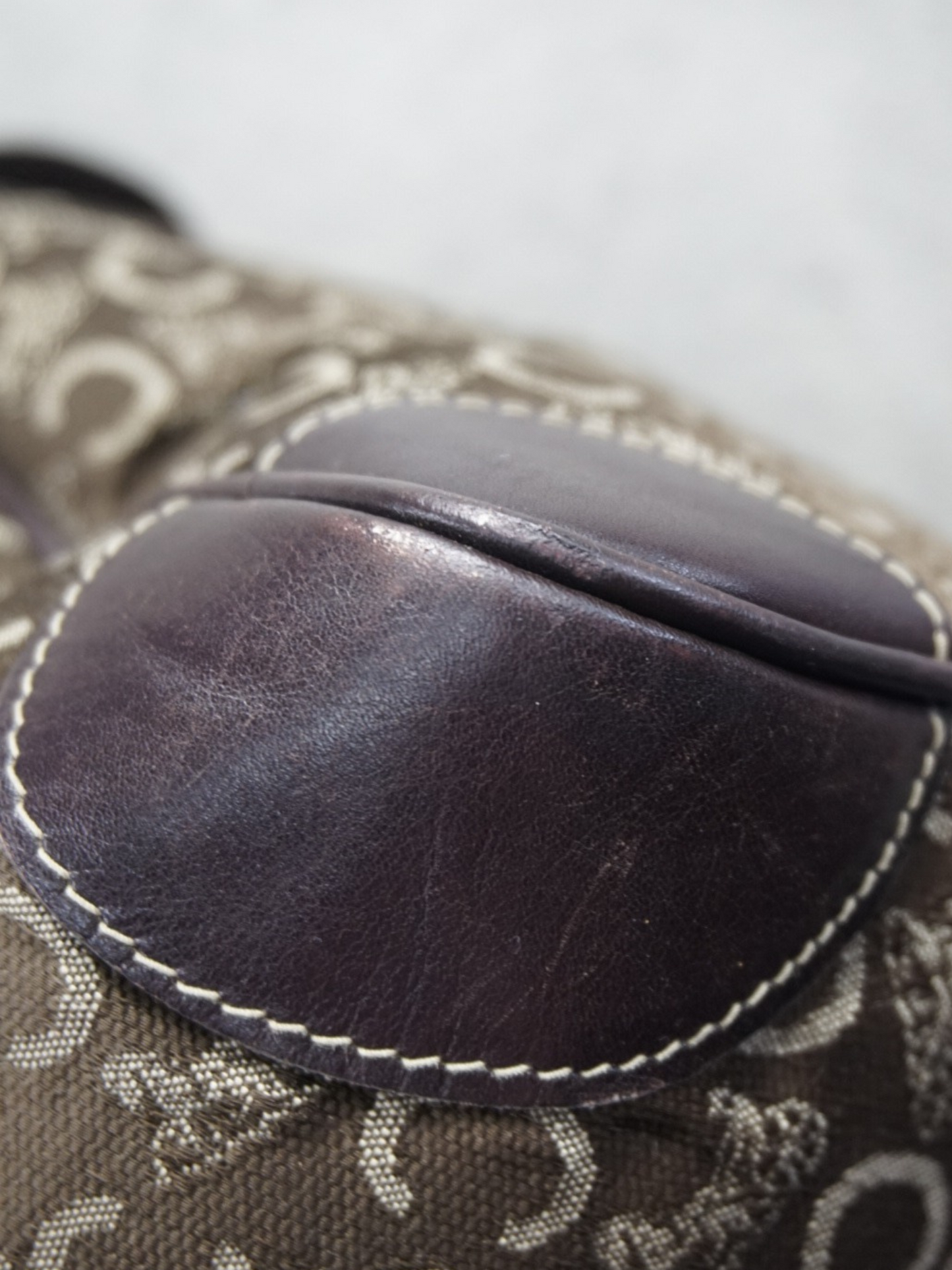 Sac à main Céline Macadam toile Boston marron