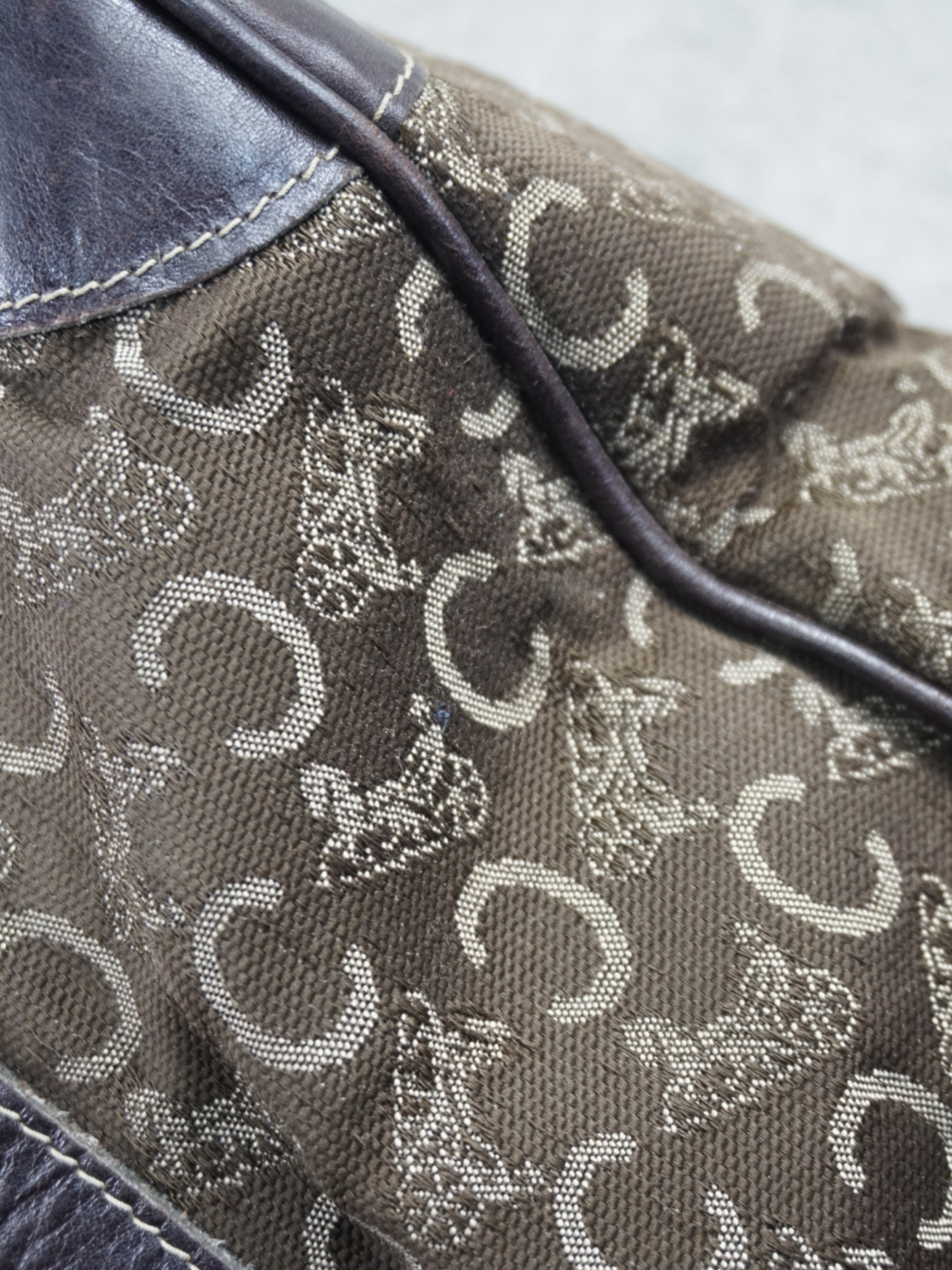 Sac à main Céline Macadam toile Boston marron