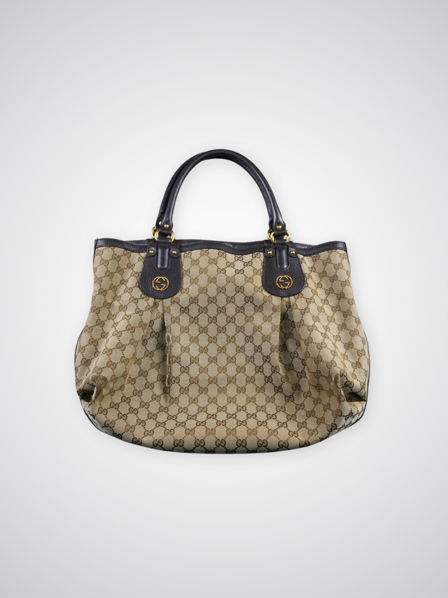 Sac cabas Gucci en toile GG marron