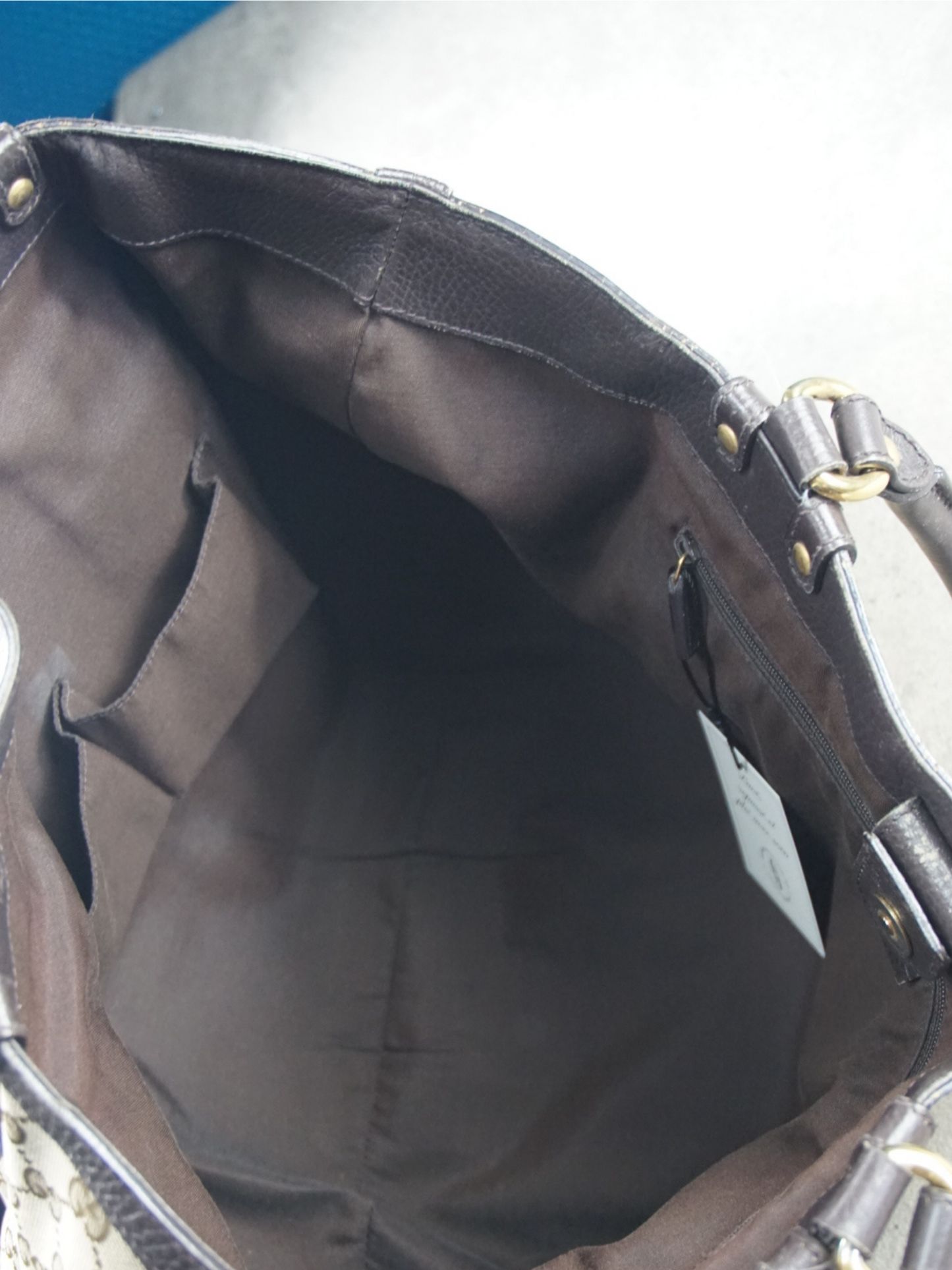 Sac cabas Gucci en toile GG marron