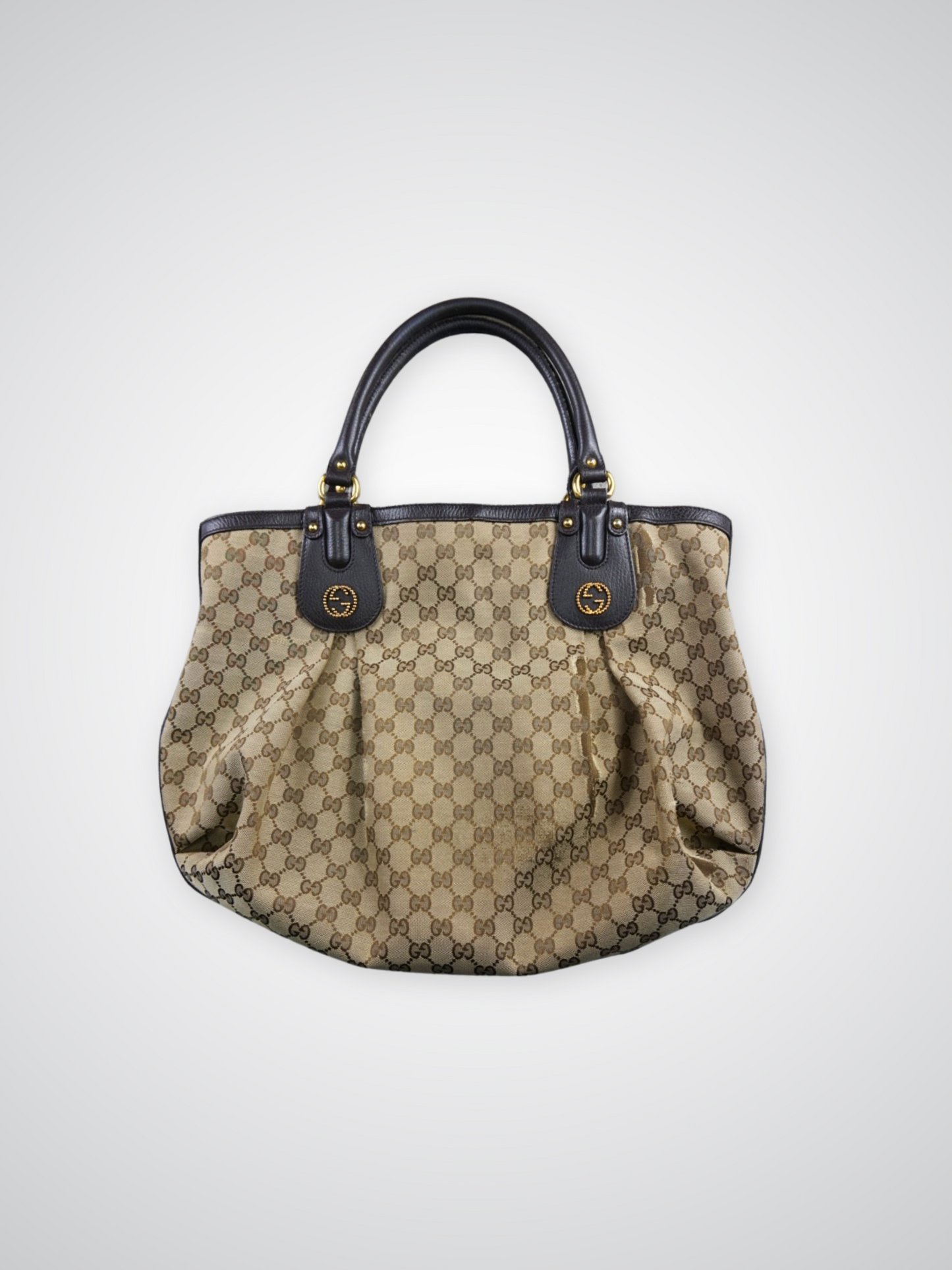 Sac cabas Gucci en toile GG marron