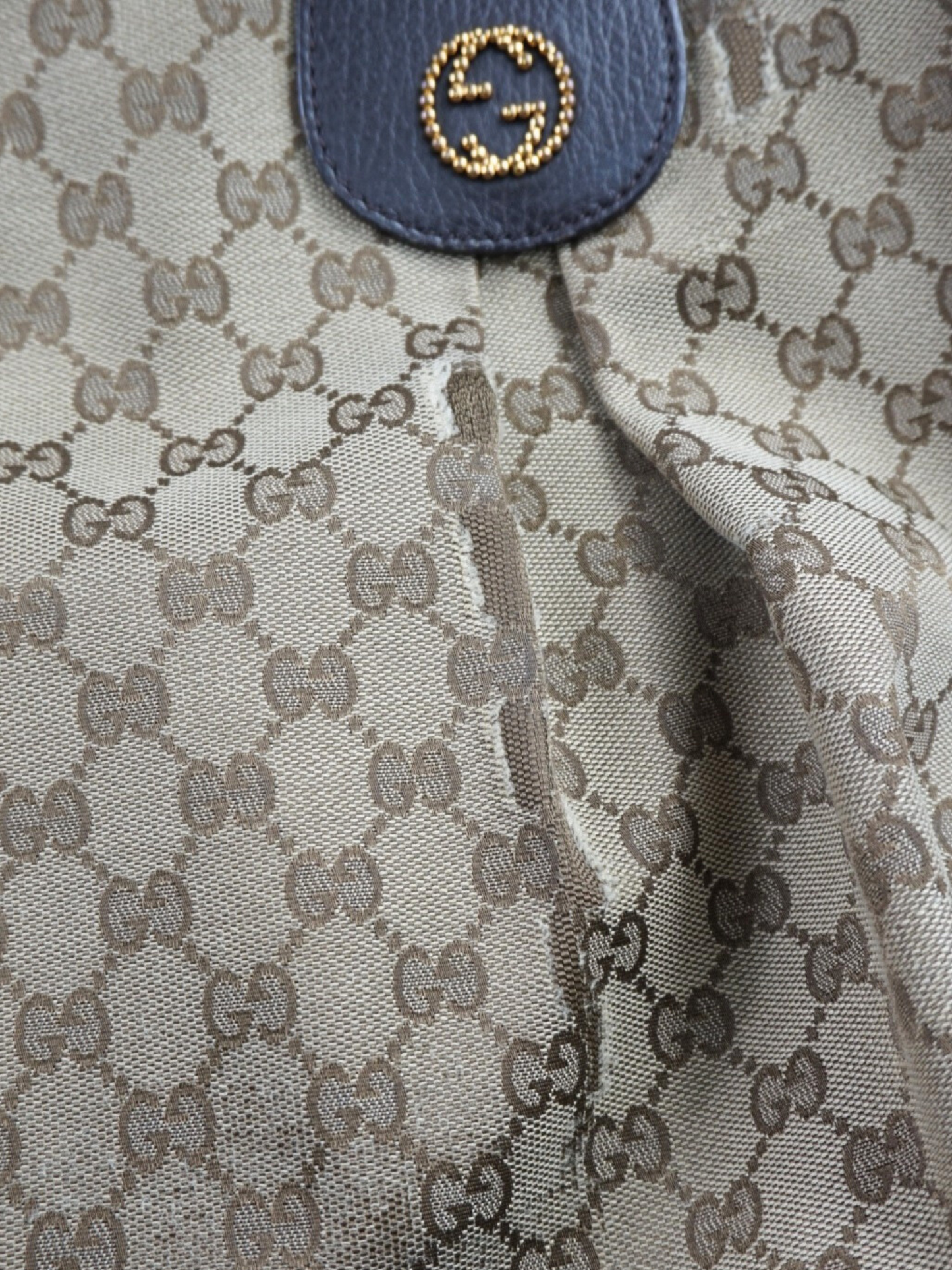 Sac cabas Gucci en toile GG marron