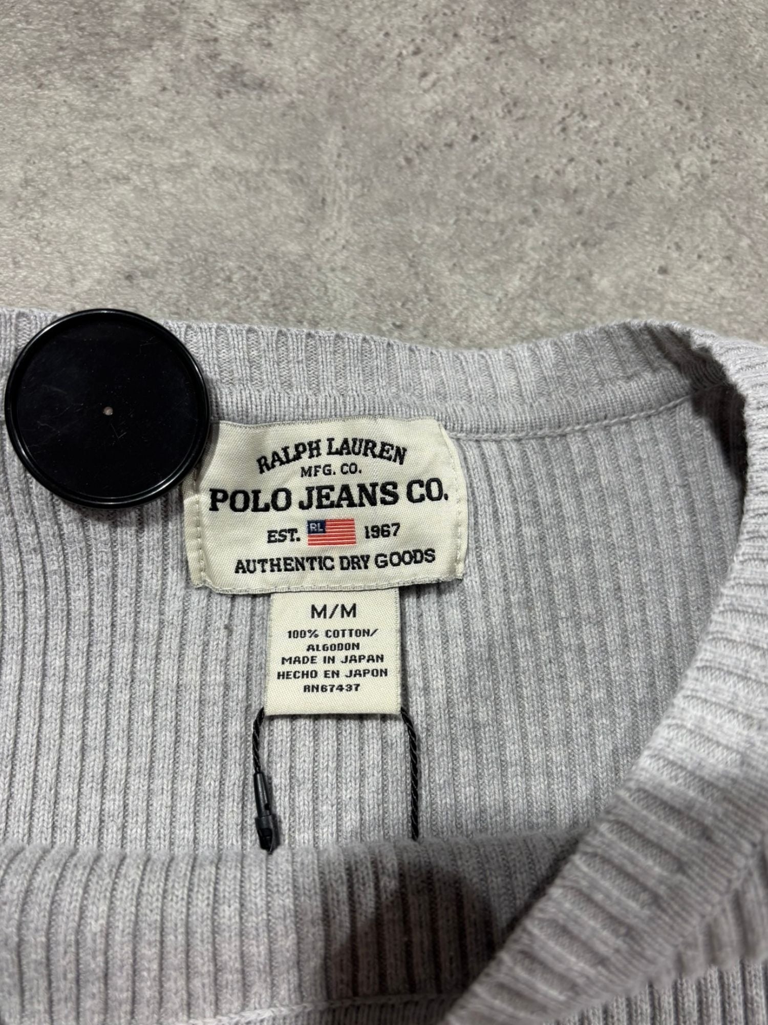 Pull fin côtelé Ralph Lauren (M)