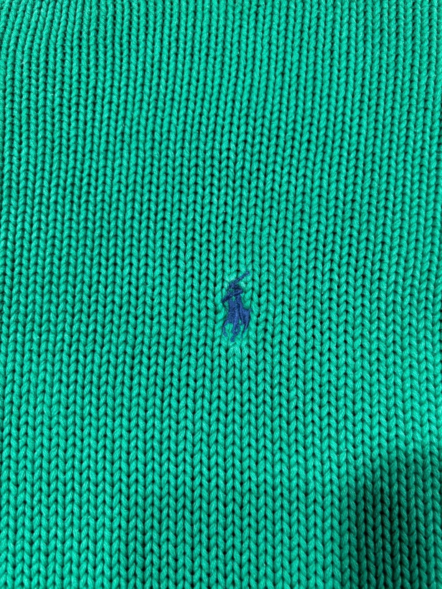 Pull Ralph Lauren grosses mailles vert (L)