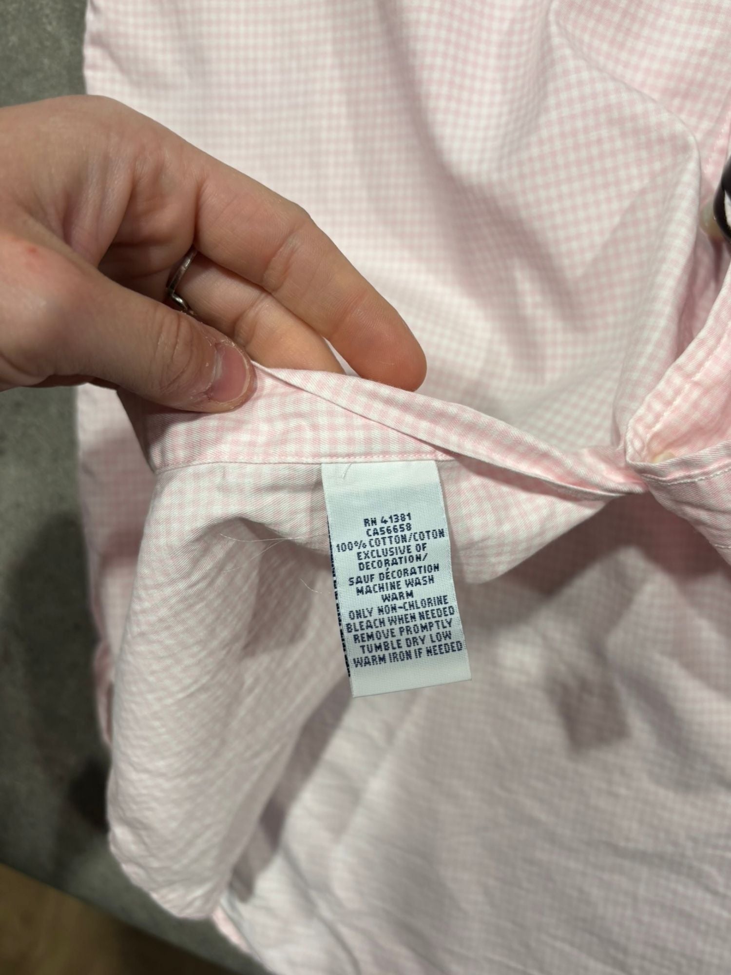 Chemise Ralph Lauren vichy rose (L/XL)