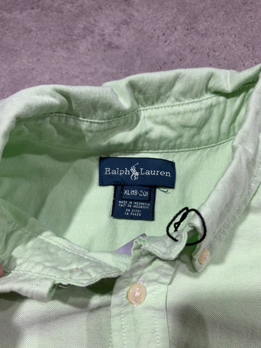 Chemise Ralph Lauren verte (XL 18/20 - S)