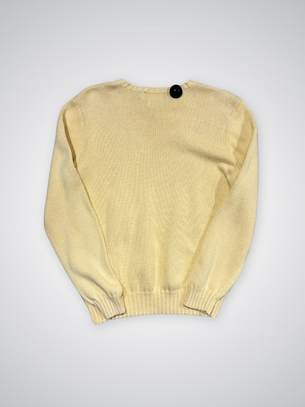 Pull Ralph Lauren grosses mailles jaune (S)