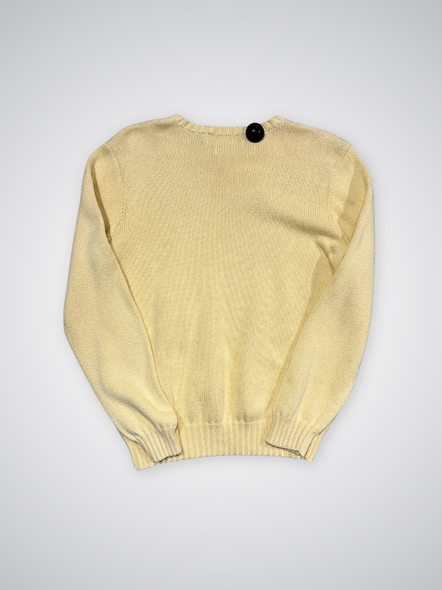 Pull Ralph Lauren grosses mailles jaune (S)