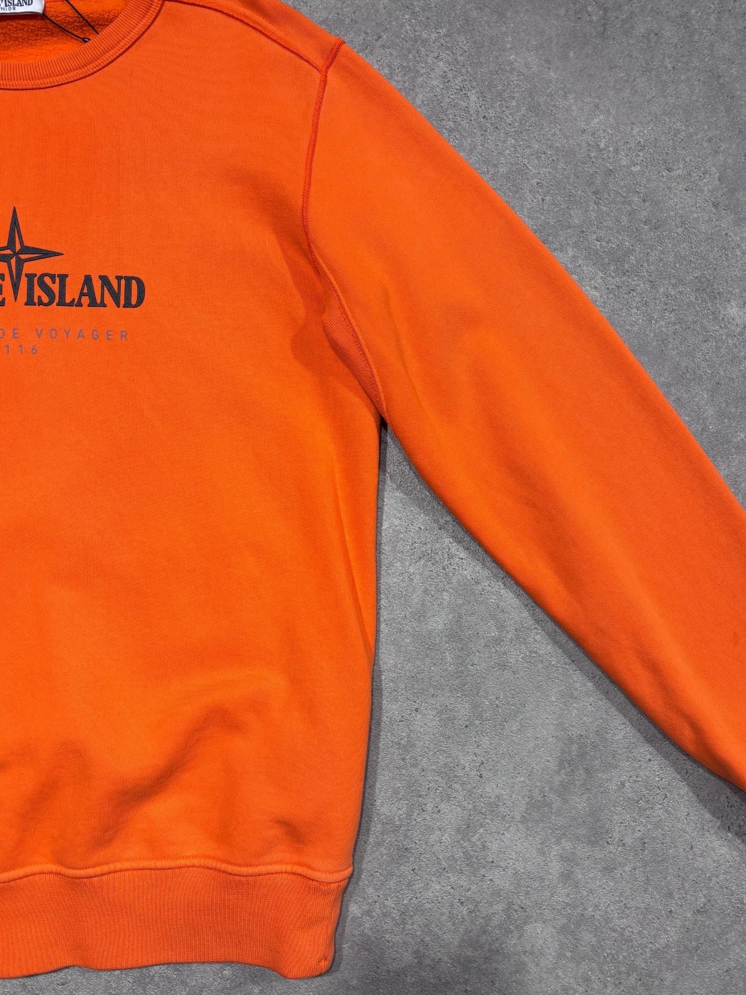 Sweat orange Stone Island (14 ans - S)