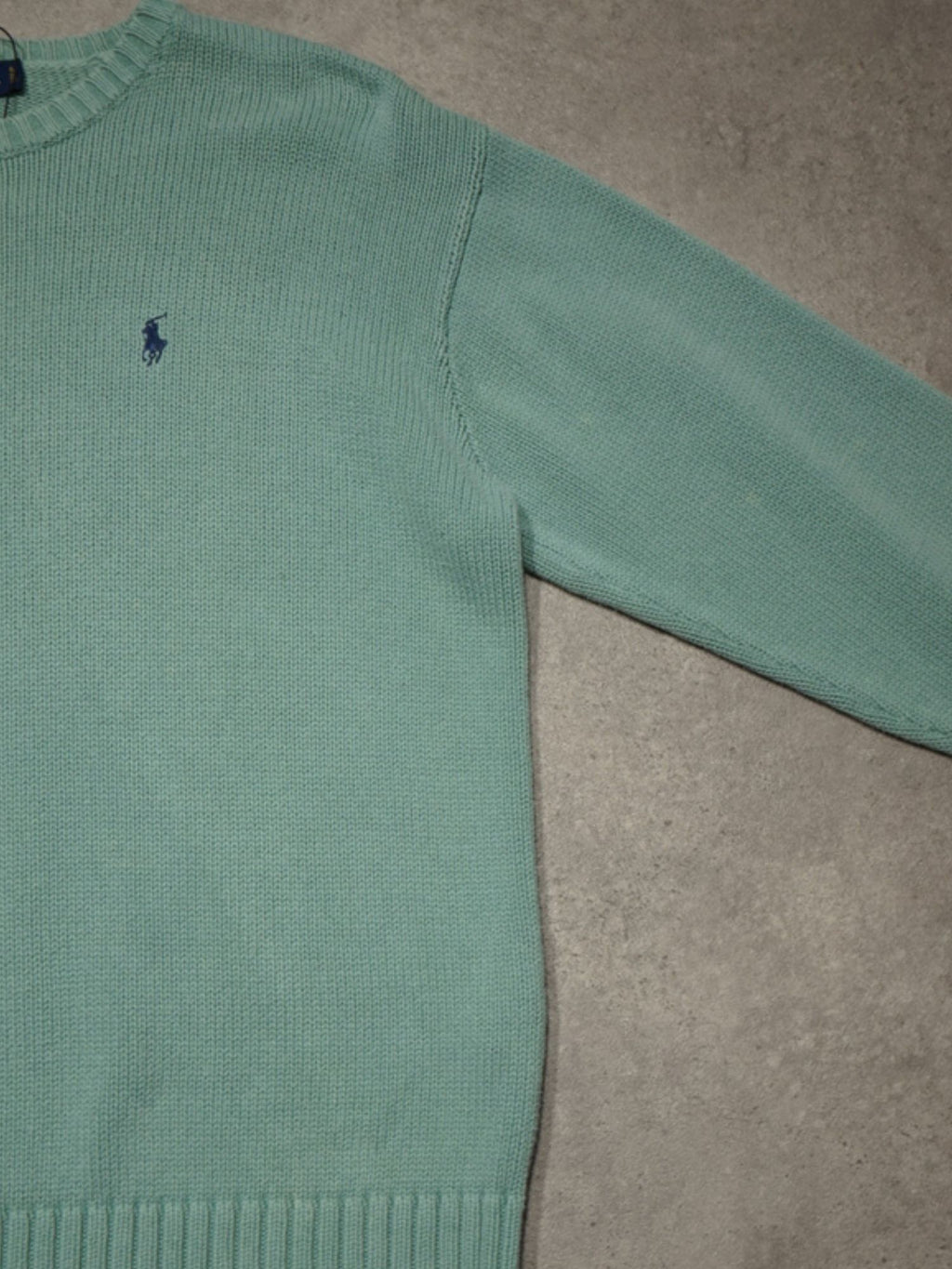 Pull en maille Ralph Lauren vert d’eau (L)