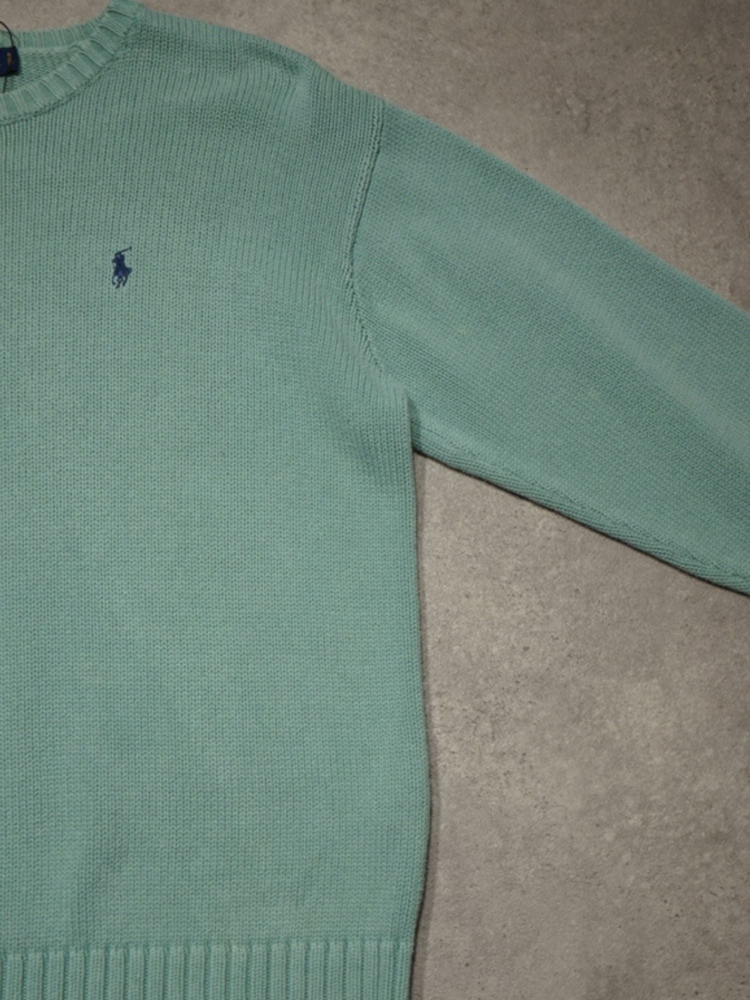Pull en maille Ralph Lauren vert d’eau (L)