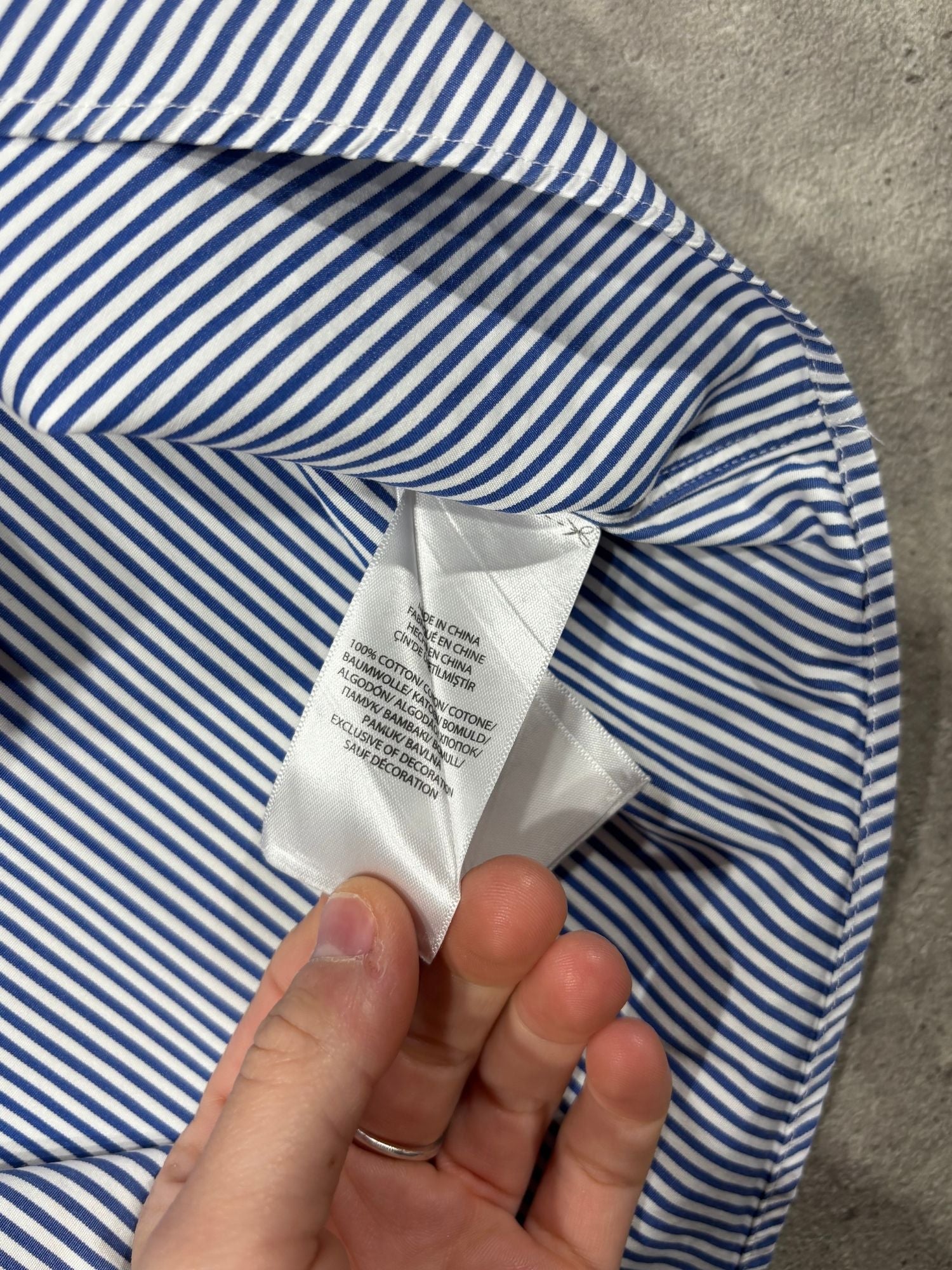 Chemise Ralph Lauren à rayures bleue (L)
