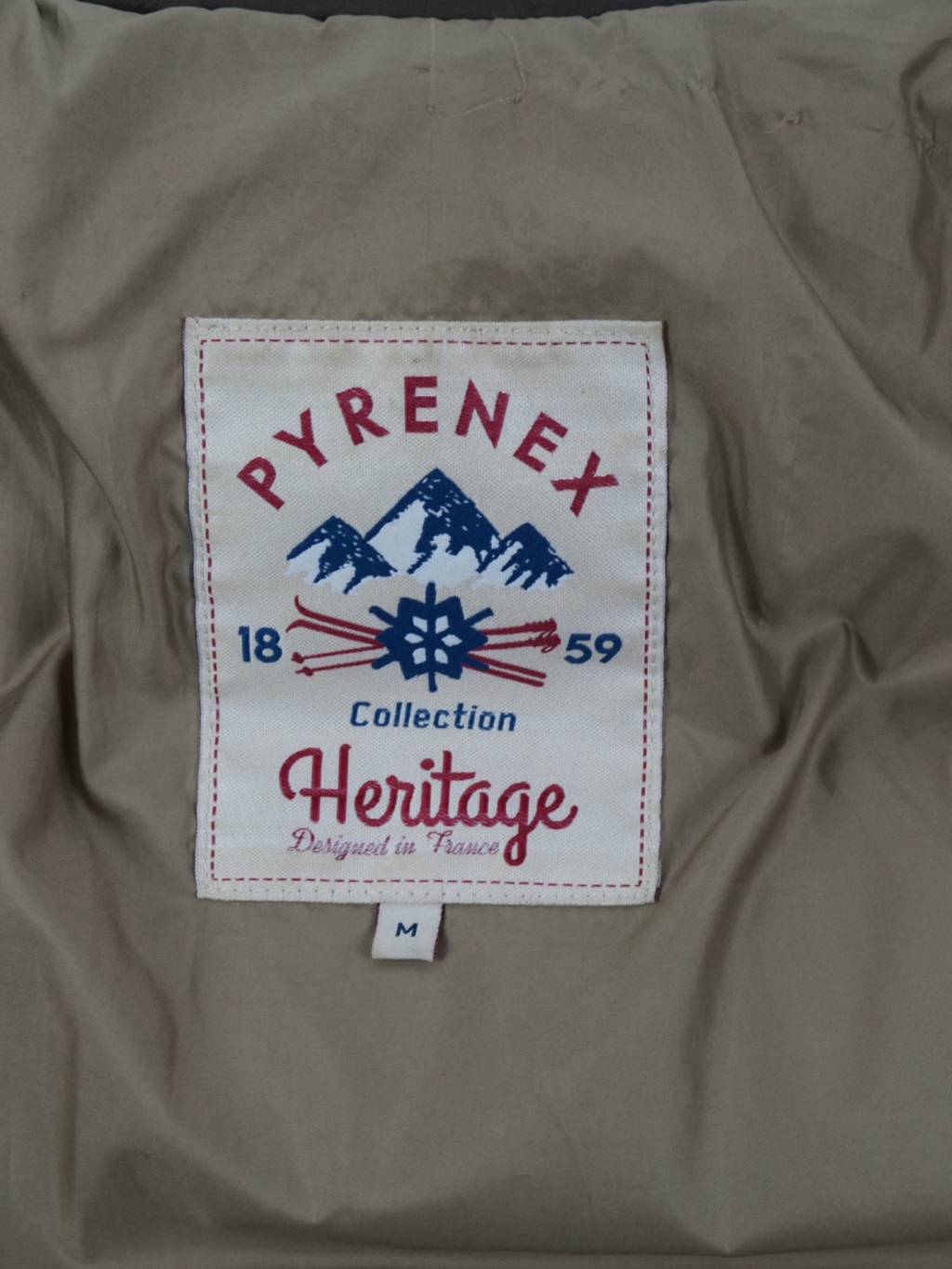 Doudoune Pyrenex beige/marron vintage (M)