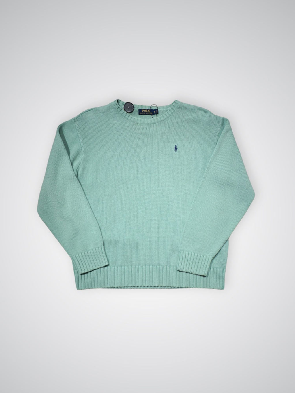 Pull en maille Ralph Lauren vert d’eau (L)