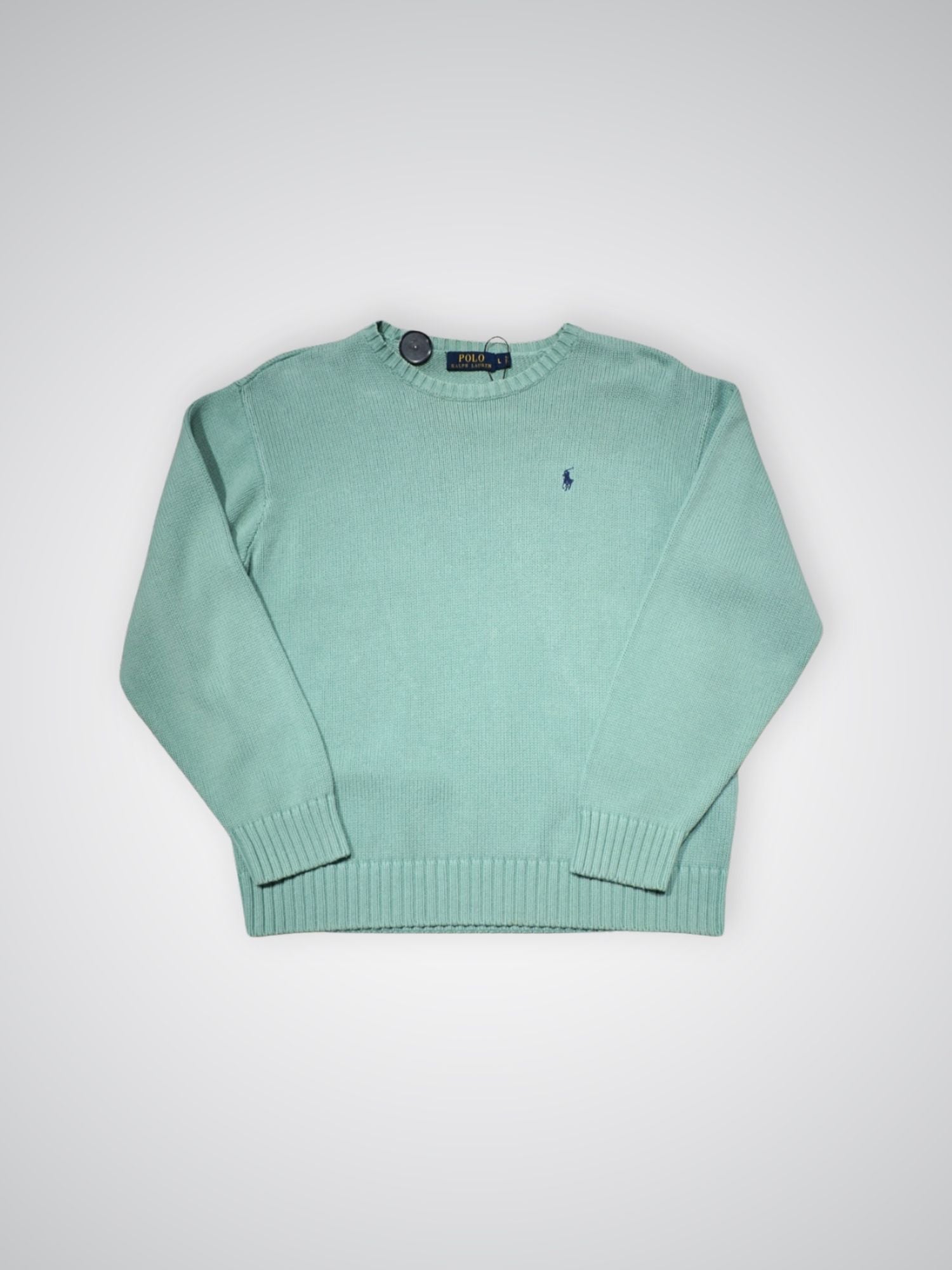 Pull en maille Ralph Lauren vert d’eau (L)