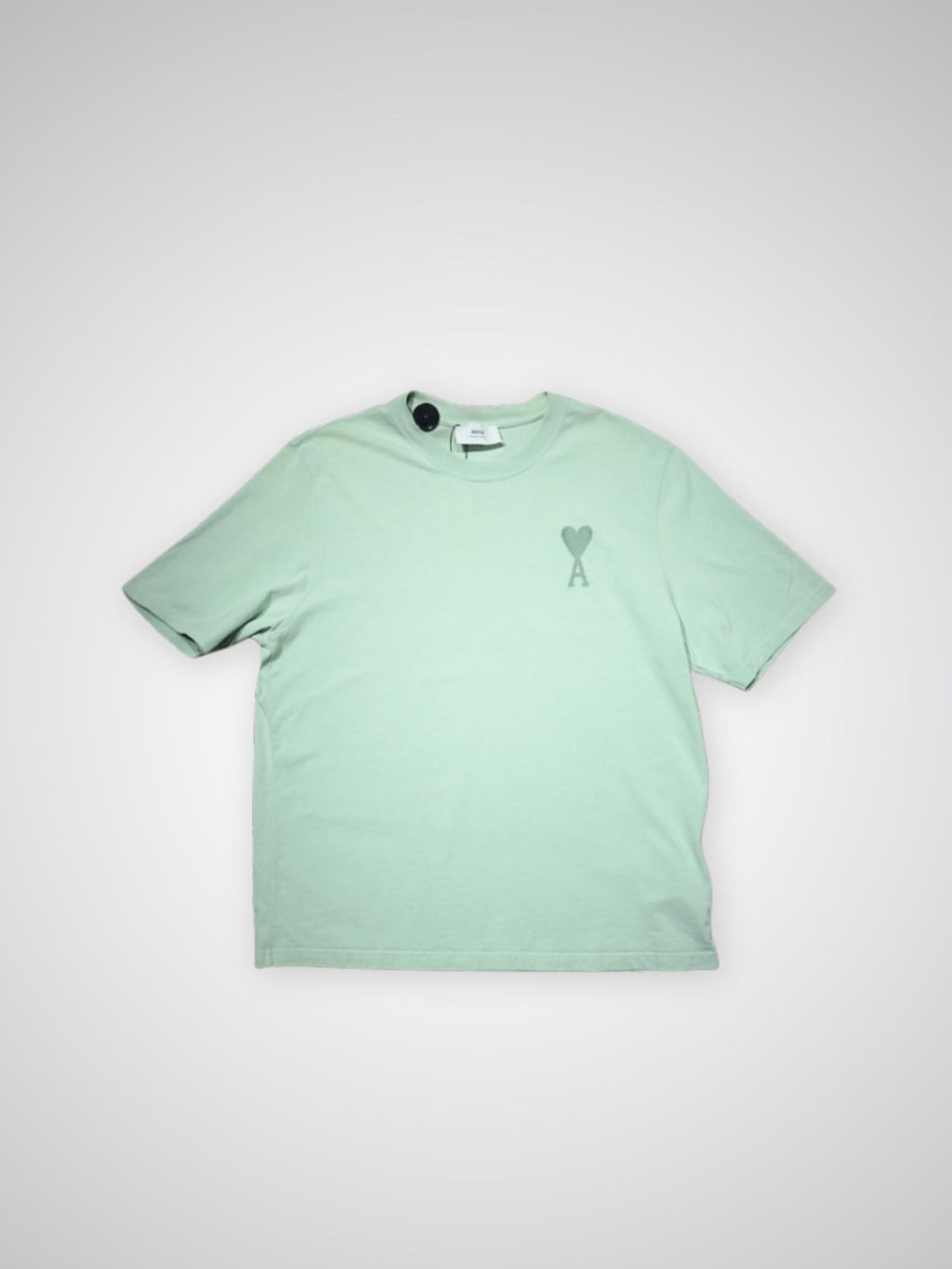 T-shirt vert d’eau ton sur ton AMI Paris (L)