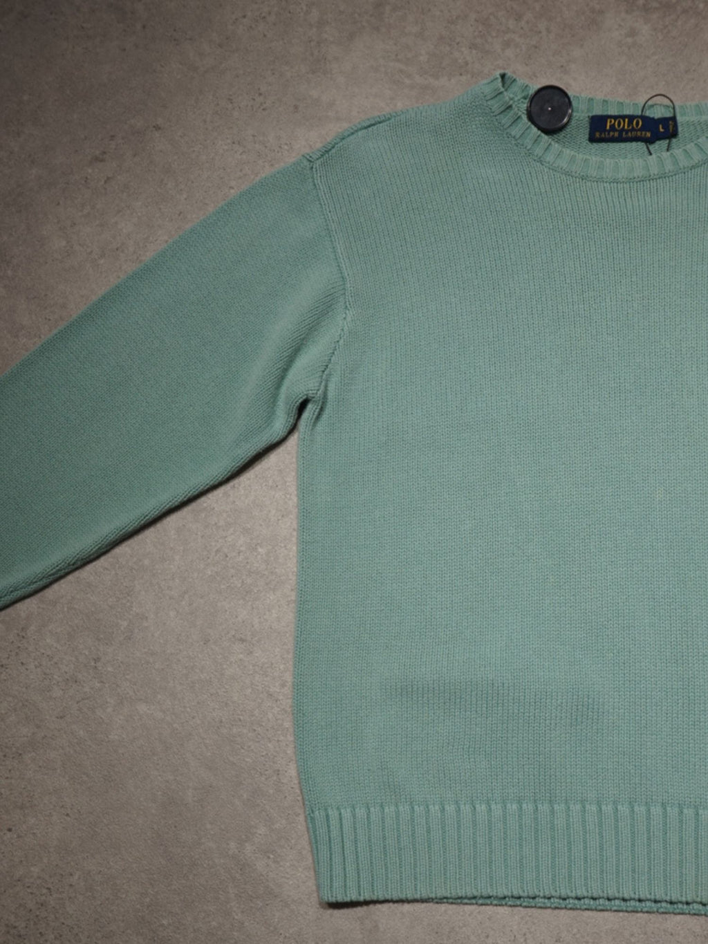 Pull en maille Ralph Lauren vert d’eau (L)