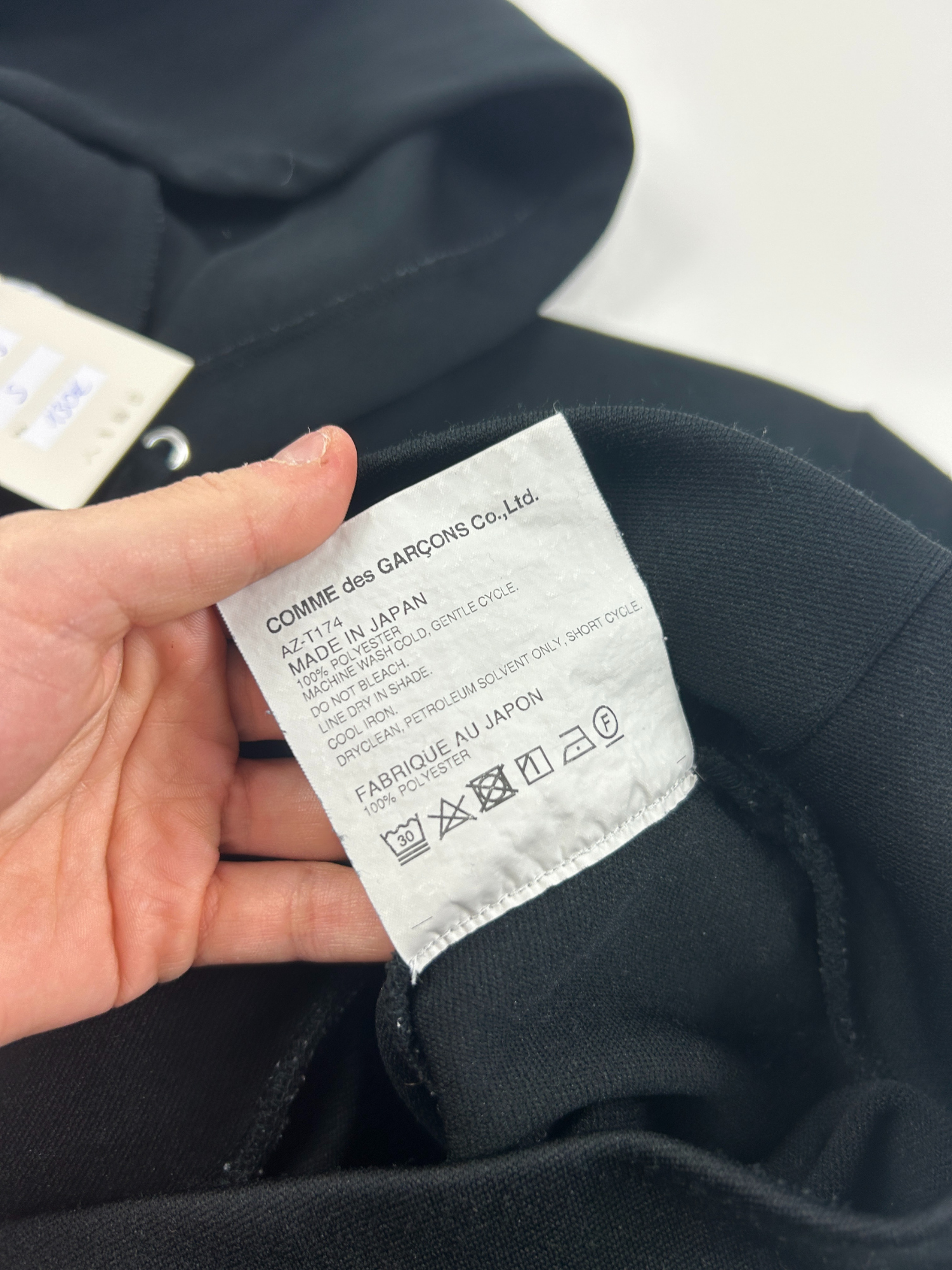 Sweat à capuche Comme des garçons noir (S)