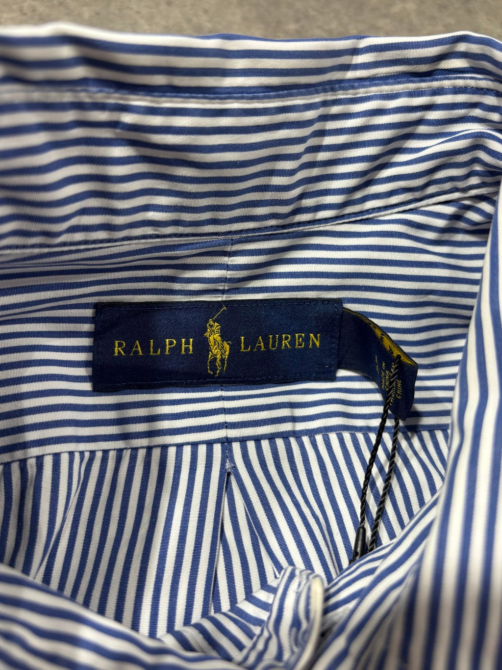 Chemise Ralph Lauren à rayures bleue (L)