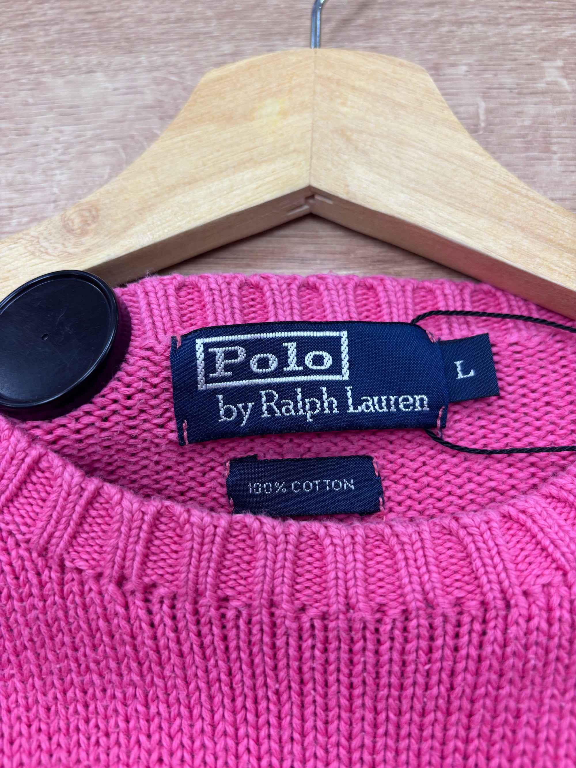 Pull en maille rose Ralph Lauren (L)