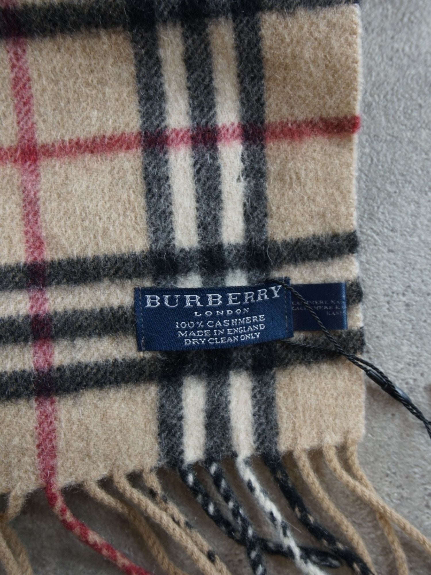 Écharpe Burberry motif Check beige