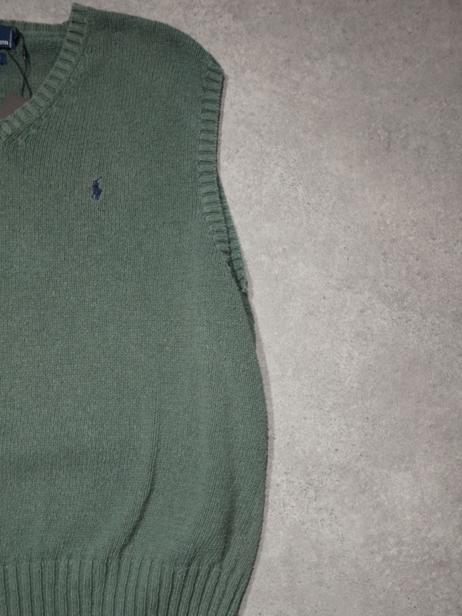 Pull sans manche vert Ralph Lauren (XL)