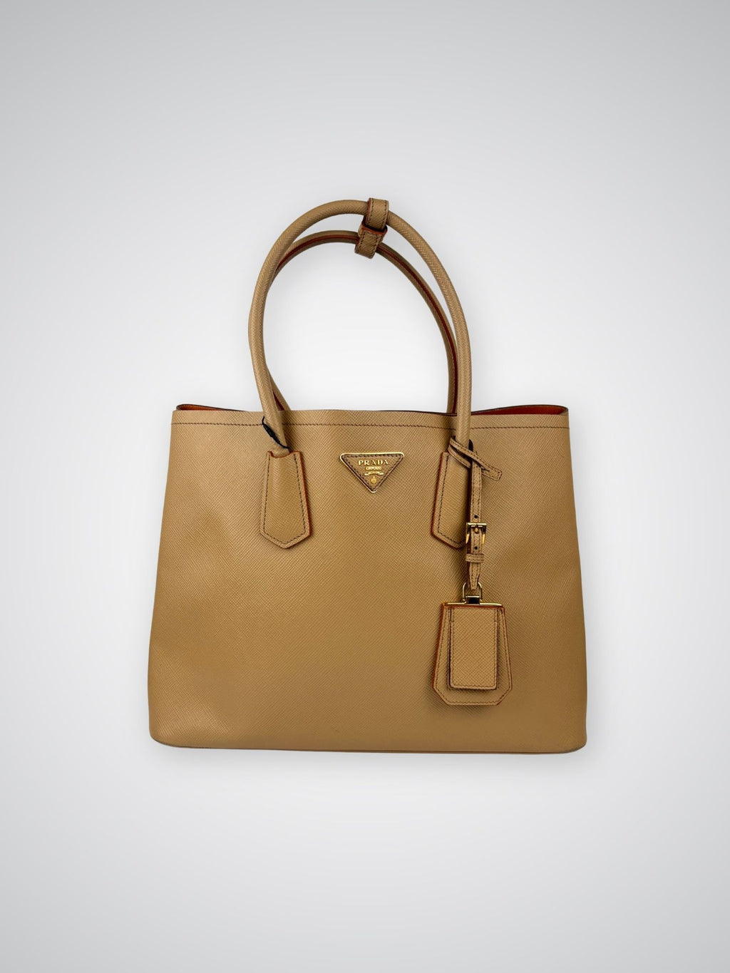 Sac Double Cabas Prada cuir Saffiano