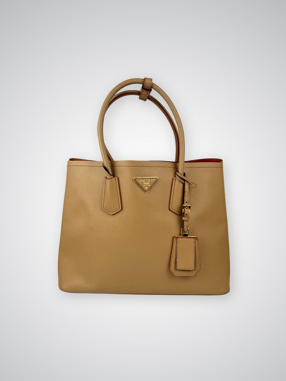 Sac Double Cabas Prada cuir Saffiano