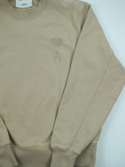 Sweat beige à logo - AMI Paris