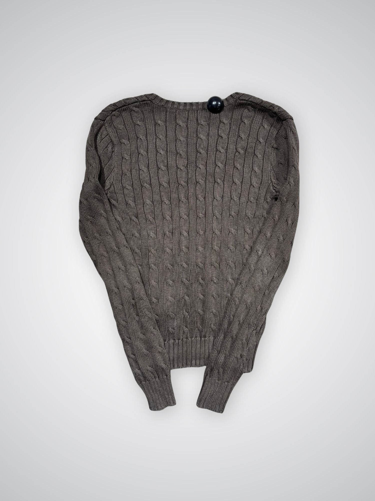 Pull torsadé Ralph Lauren marron (S femme)