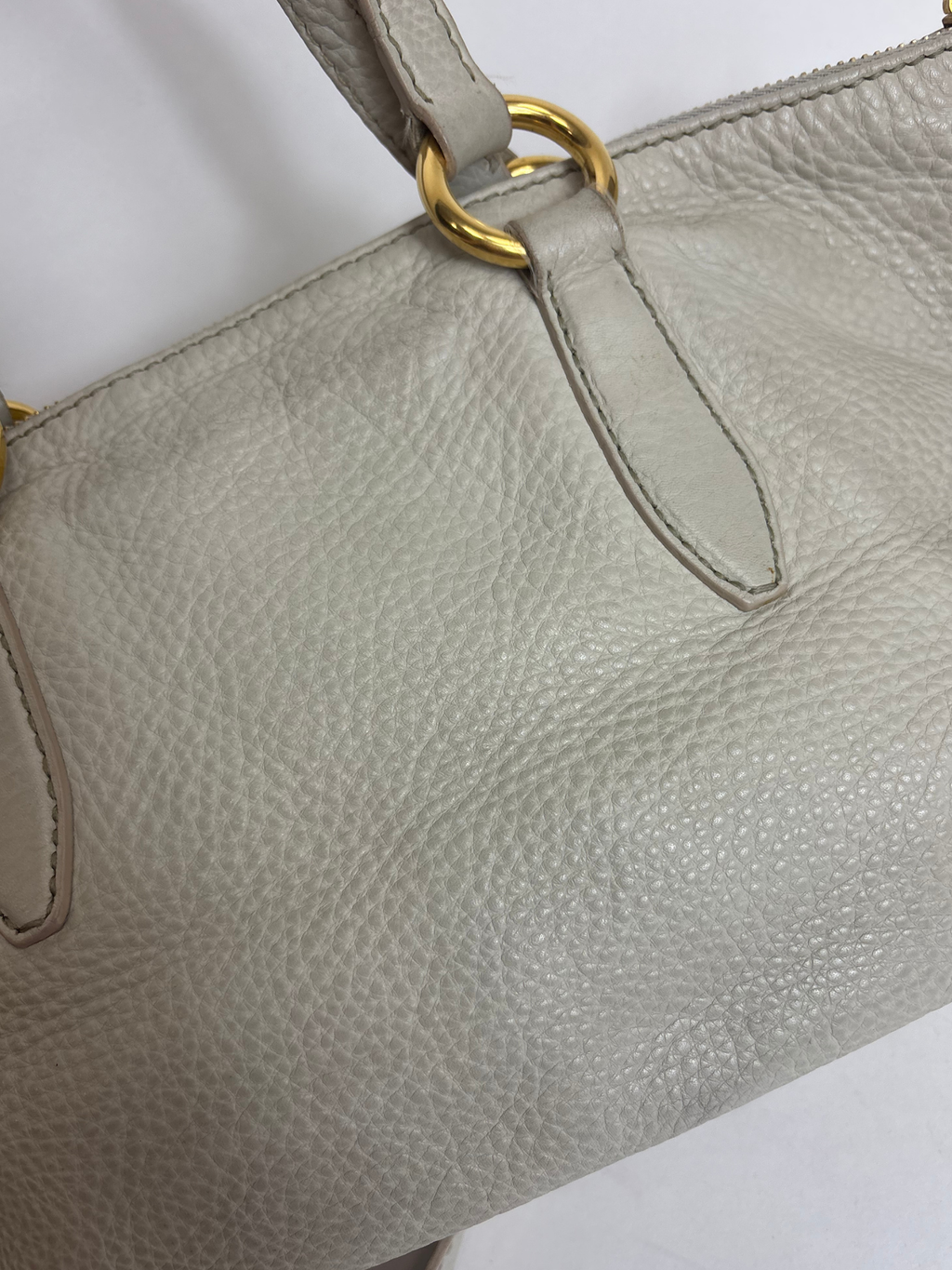 Sac Cabas écru Miu Miu