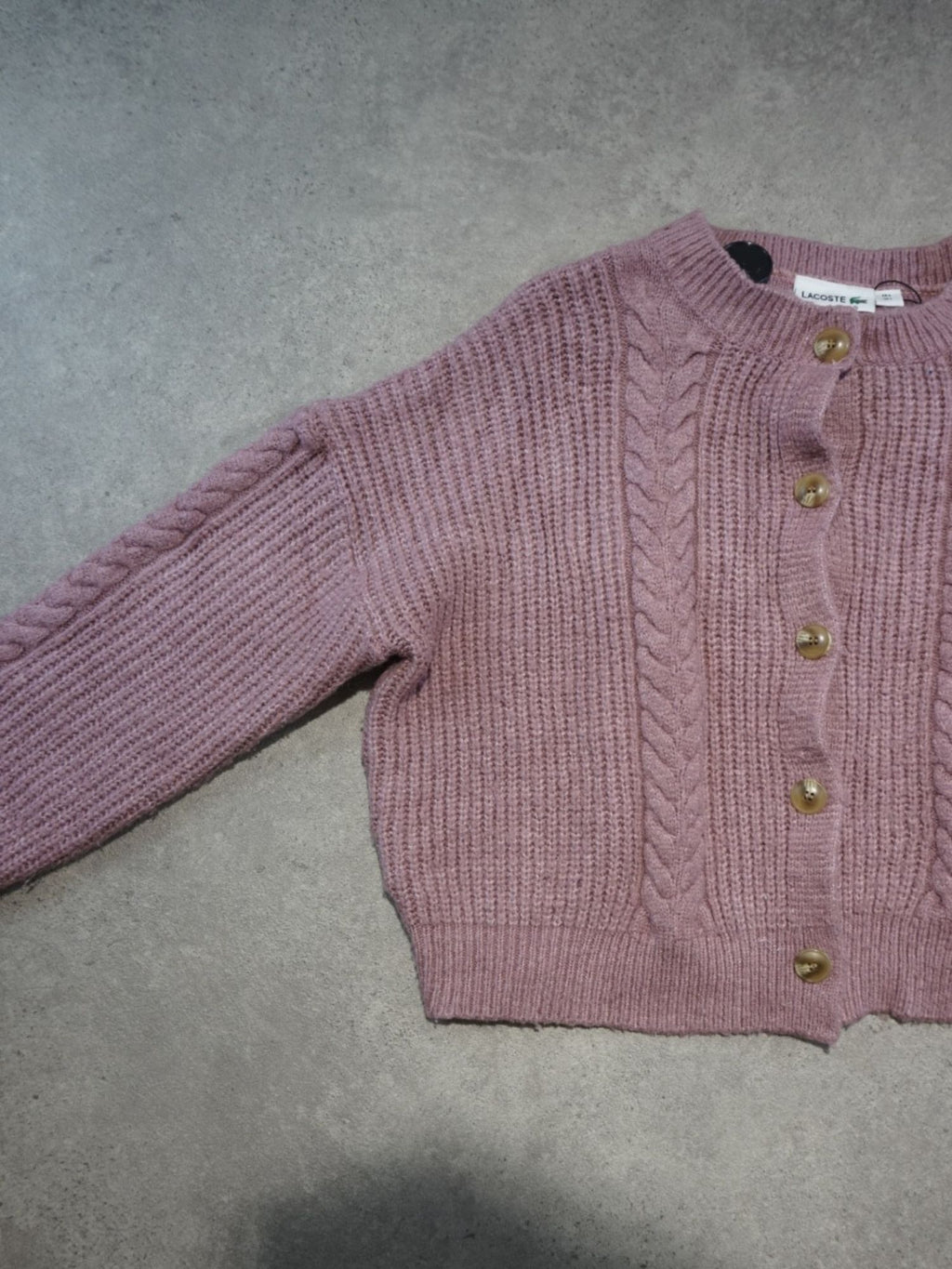 Cardigan rose Lacoste (M femme)