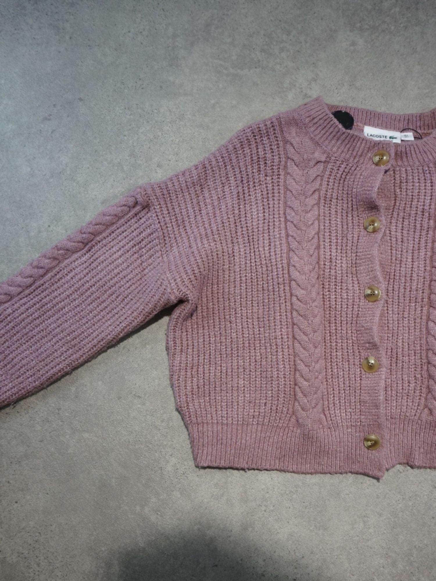 Cardigan rose Lacoste (M femme)