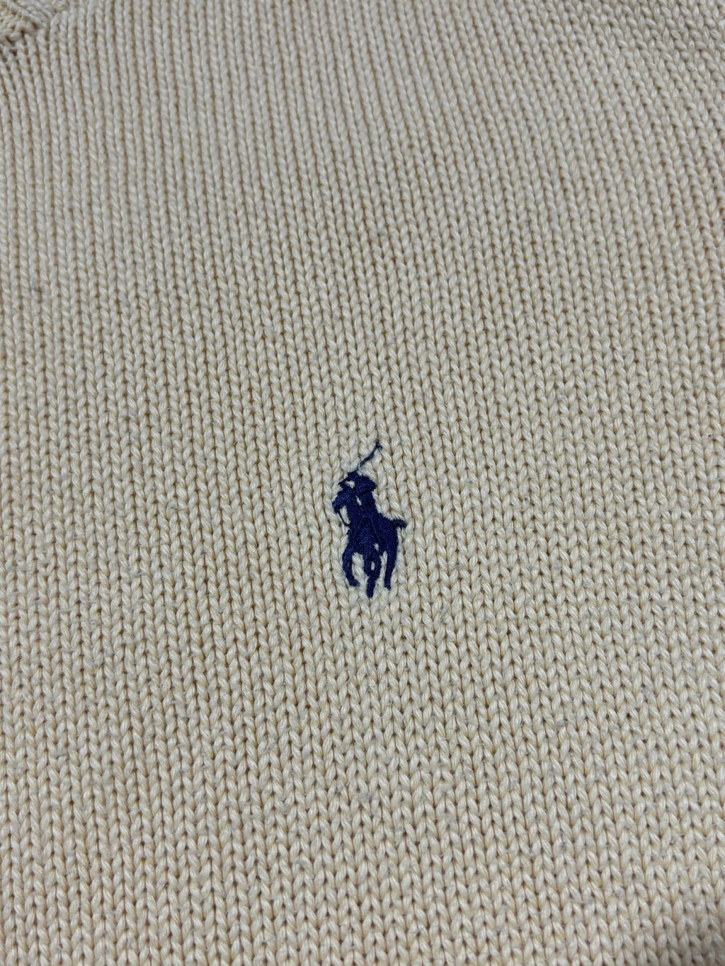 Pull Ralph Lauren grosses mailles jaune (S)