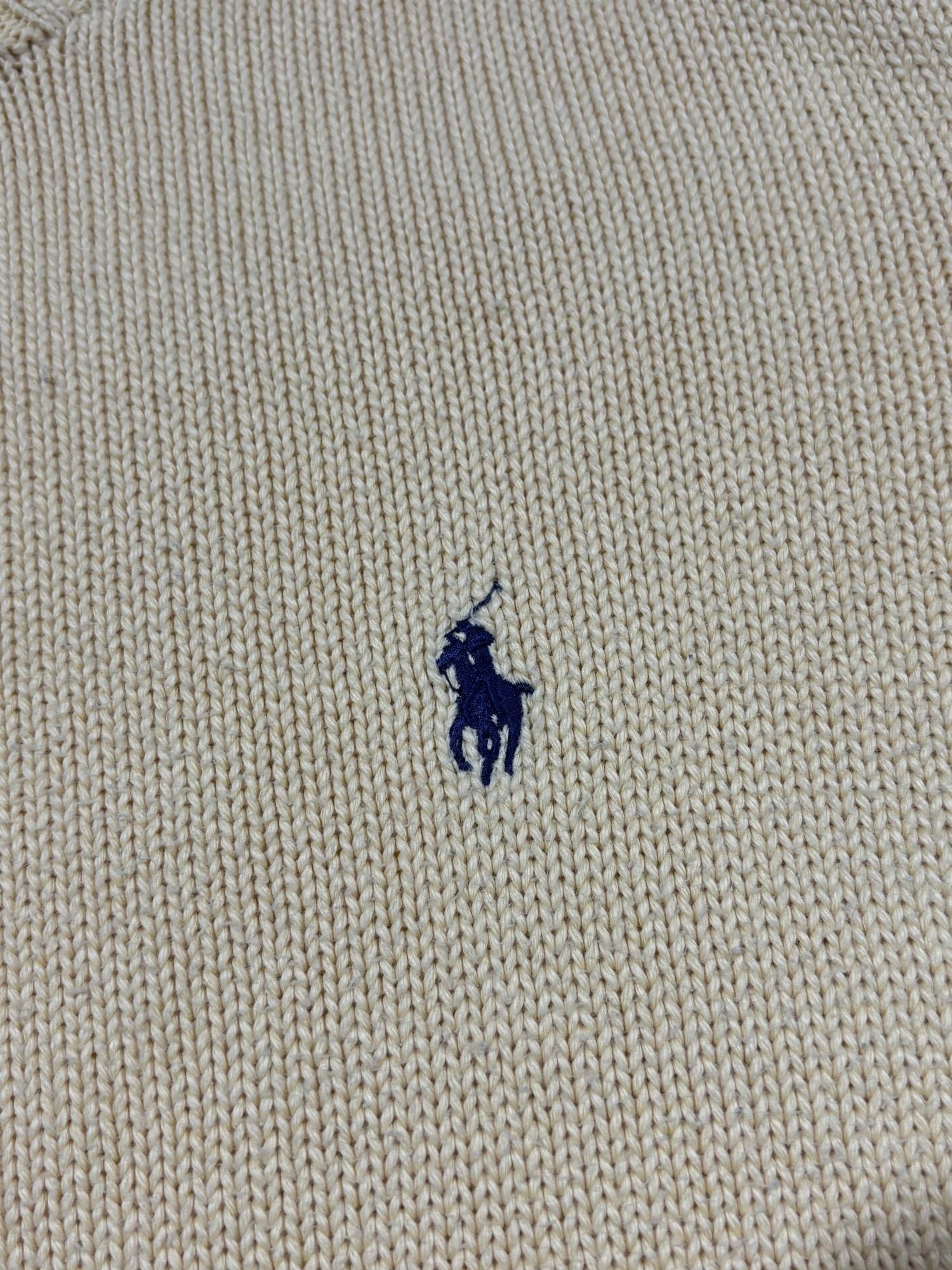 Pull Ralph Lauren grosses mailles jaune (S)