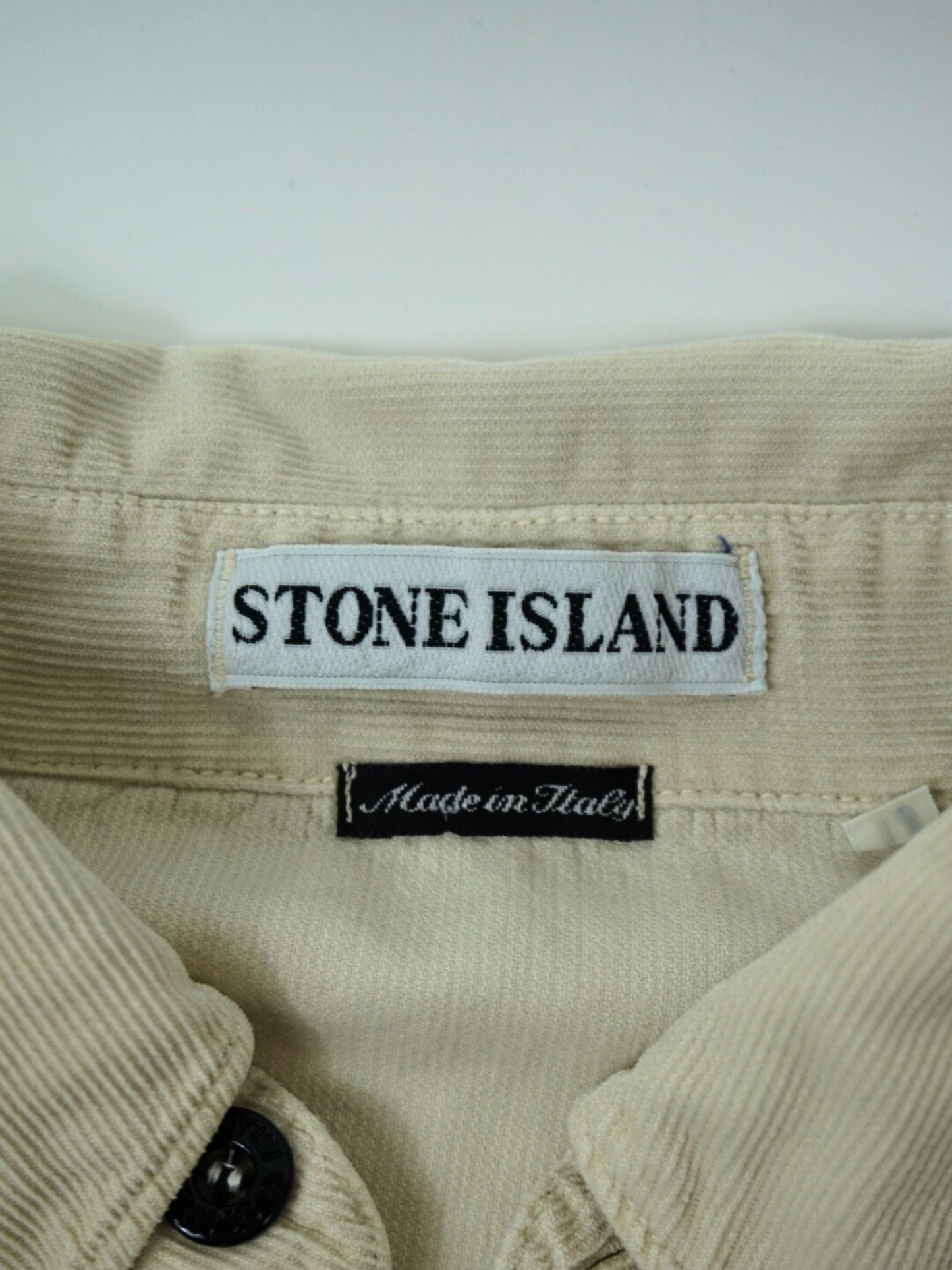 Chemise beige en velours - Stone Island