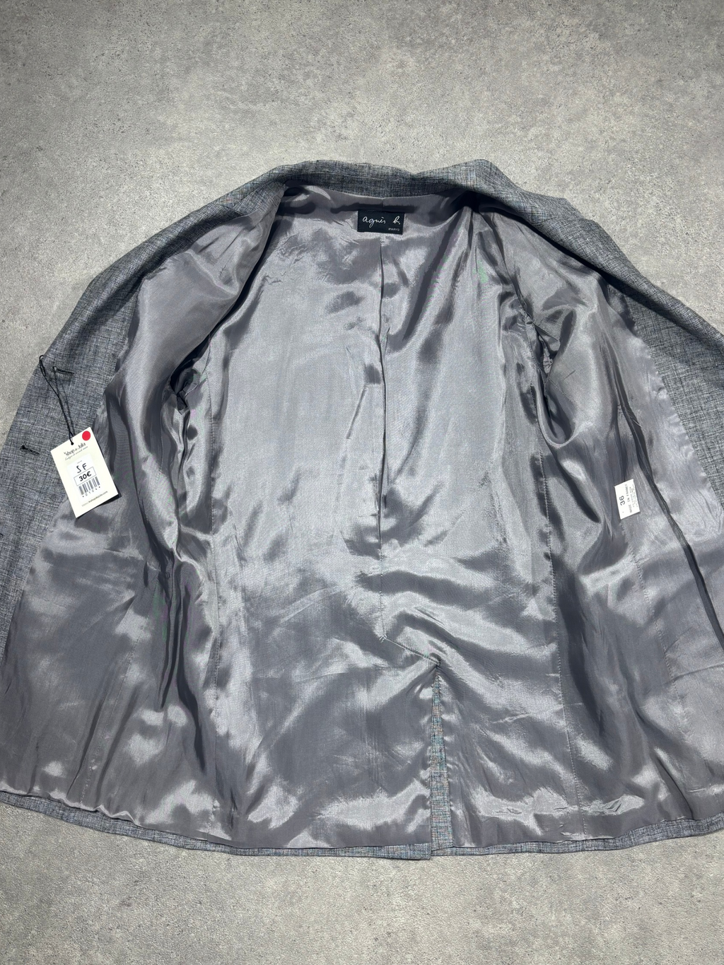 Blazer gris chiné Agnès B. (S femme)