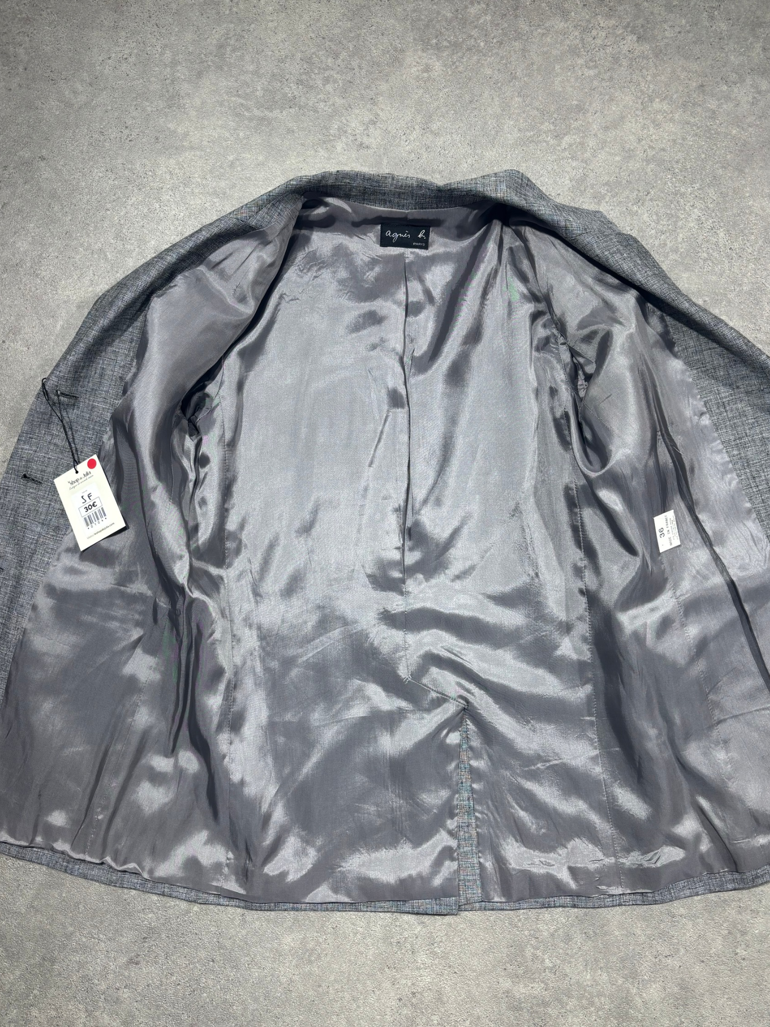 Blazer gris chiné Agnès B. (S femme)
