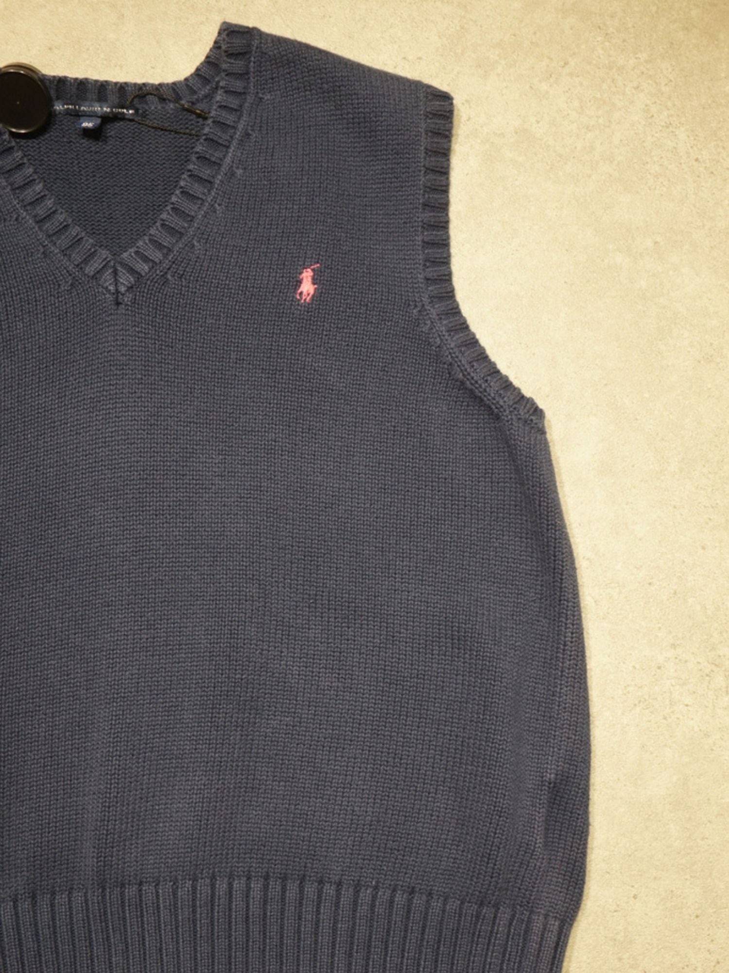 Pull sans manche Ralph Lauren bleu marine (M femme)
