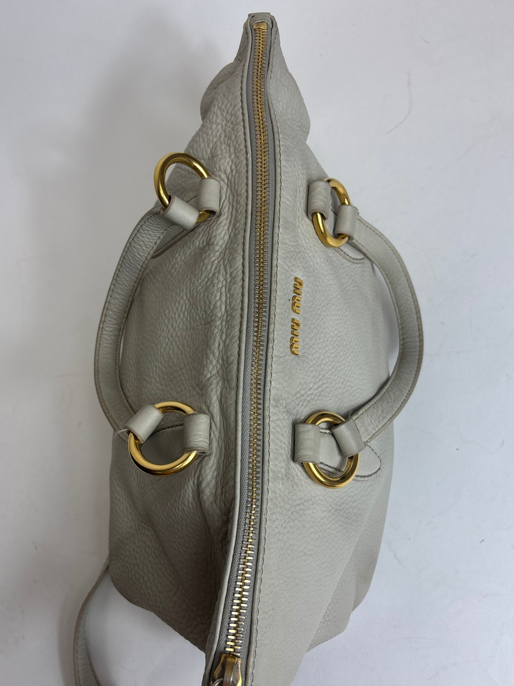 Sac Cabas écru Miu Miu