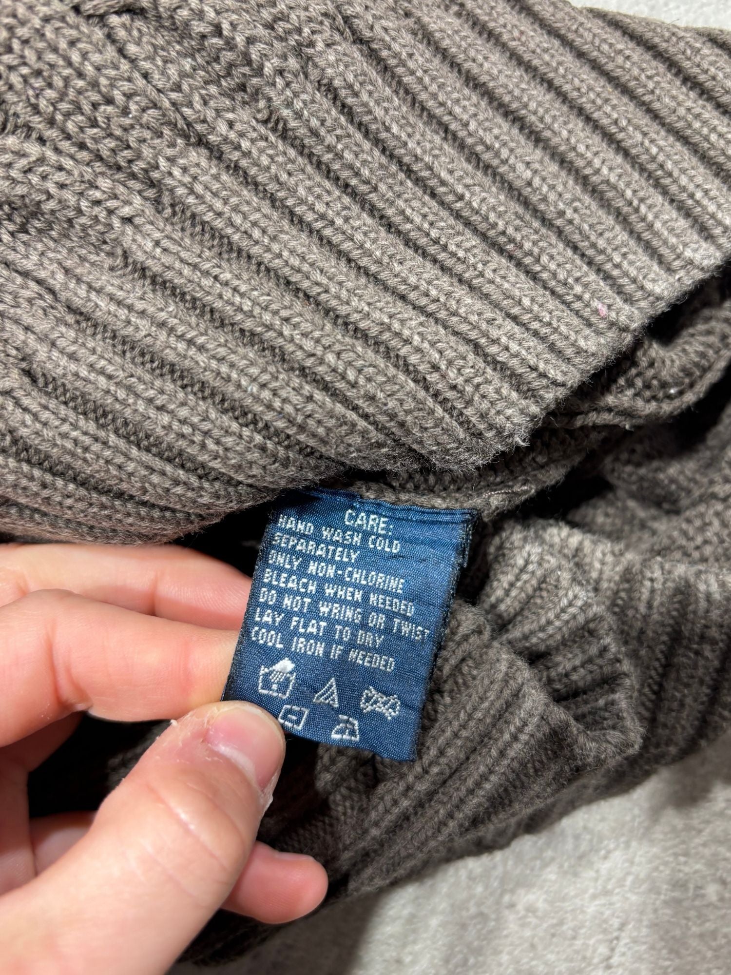 Pull torsadé Ralph Lauren marron (S femme)