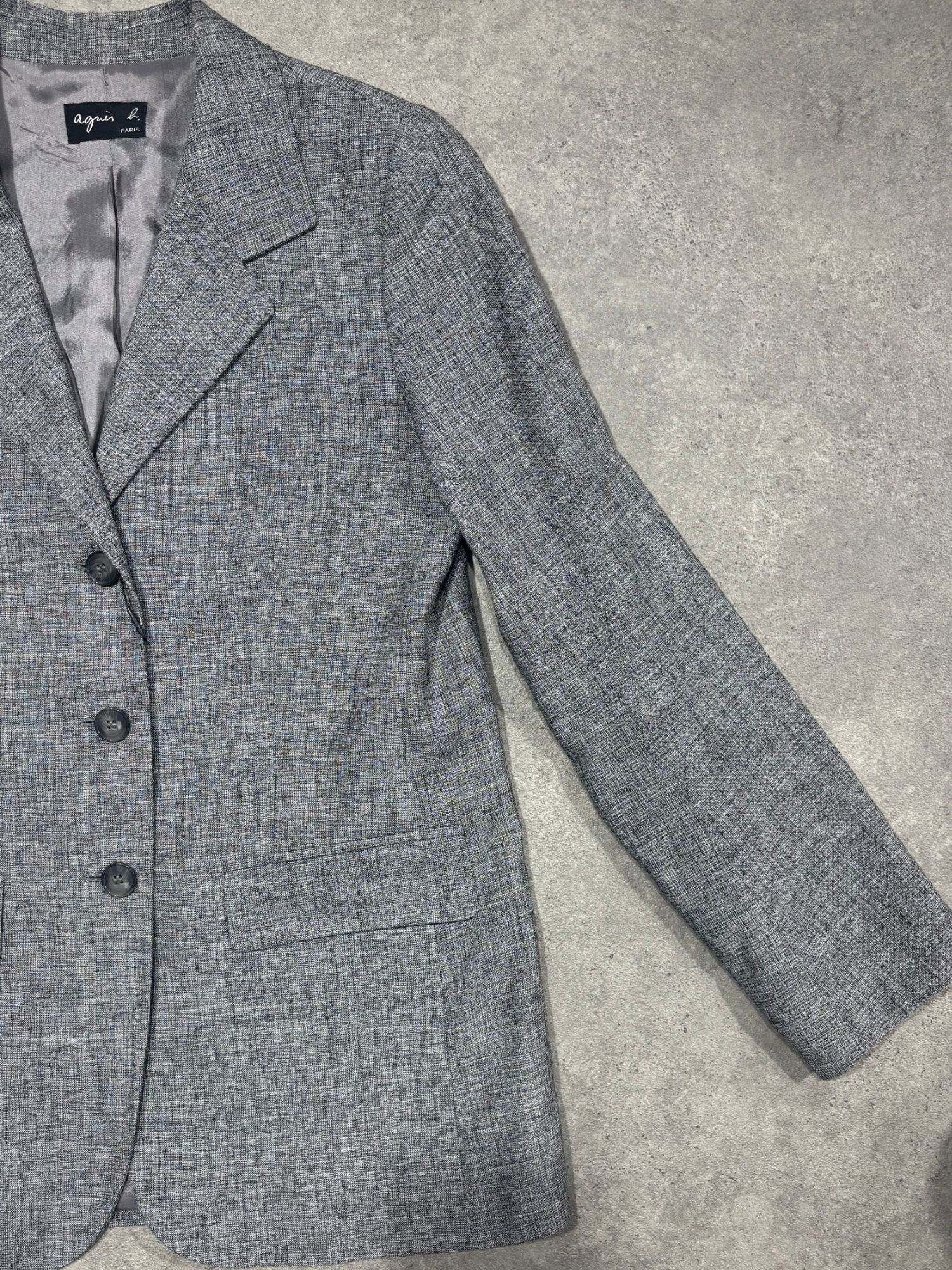 Blazer gris chiné Agnès B. (S femme)